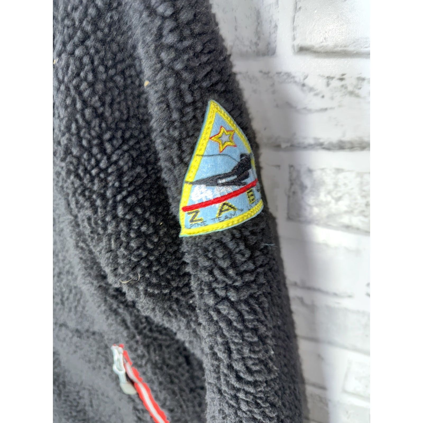 Vintage ZABU DESIGNS SHERPA FLEECE Quilt Lined Winter Jacket Womens S Black Ski Basic Jacket Mens/Womens Size S / US 4 / IT 40 - 2 Thumbnail