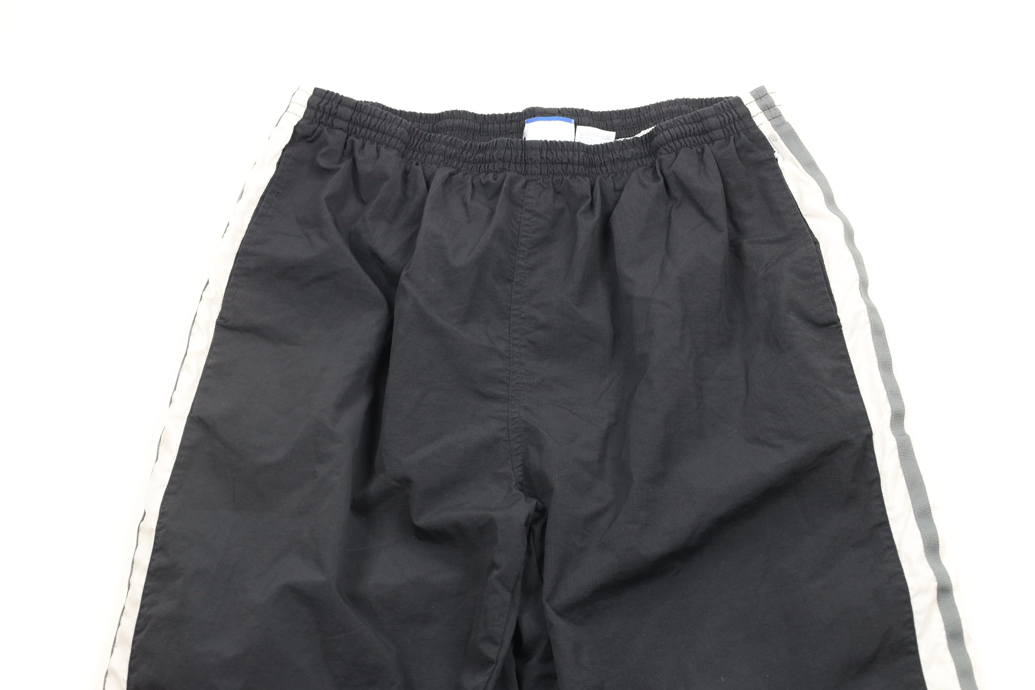 Reebok × Vintage Vintage 90s Reebok Lined Wide Leg Windbreaker Pants Black Size US 40 / EU 56 - 2 Thumbnail