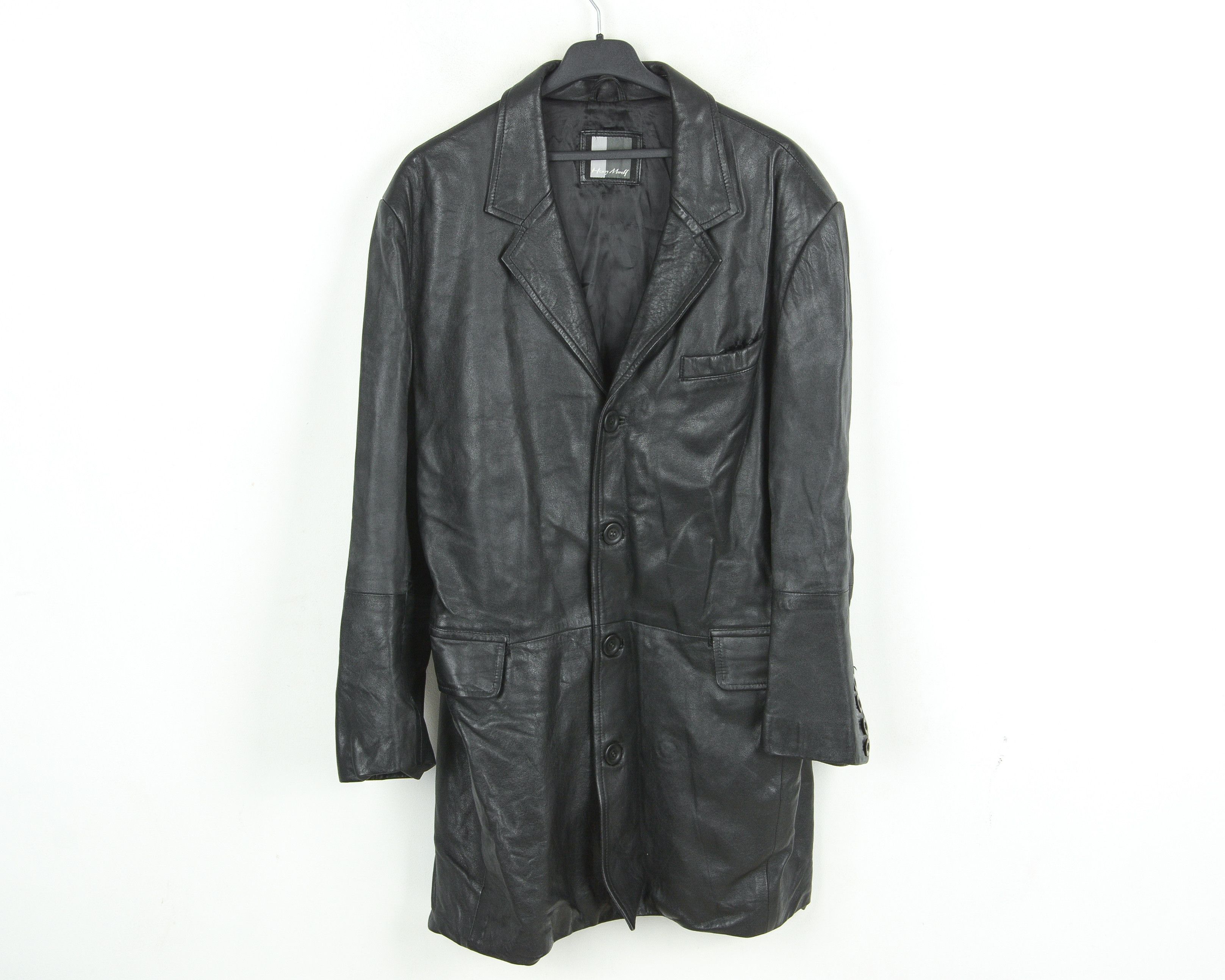 Leather Henry Morell Uk 46 Us Leather Over Coat Jacket 2XL Biker Size US XXL / EU 58 / 5 - 1 Thumbnail