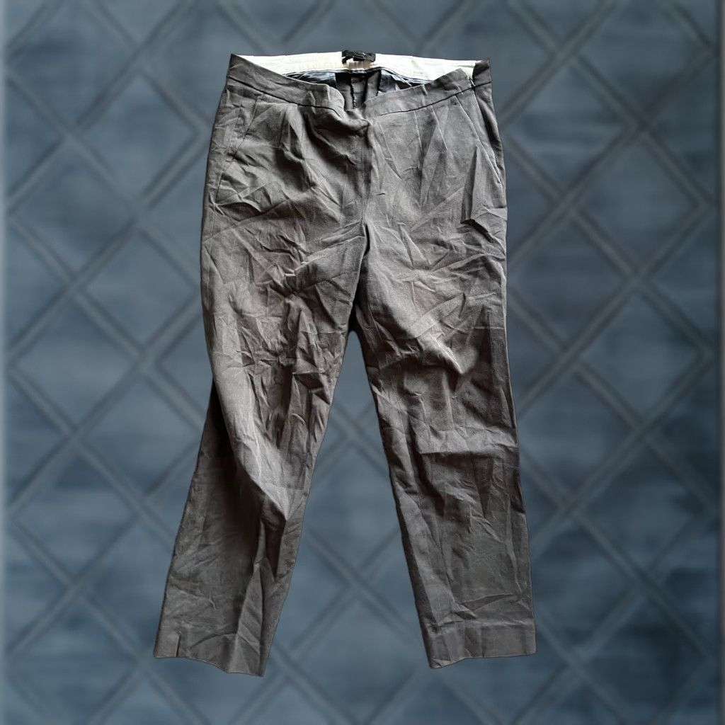 J.Crew J.CREW Women's Gray Cropped Martie Pants Bi-Stretch Cotton Size 6 Regular Size 28" / US 6 / IT 42 - 1 Thumbnail