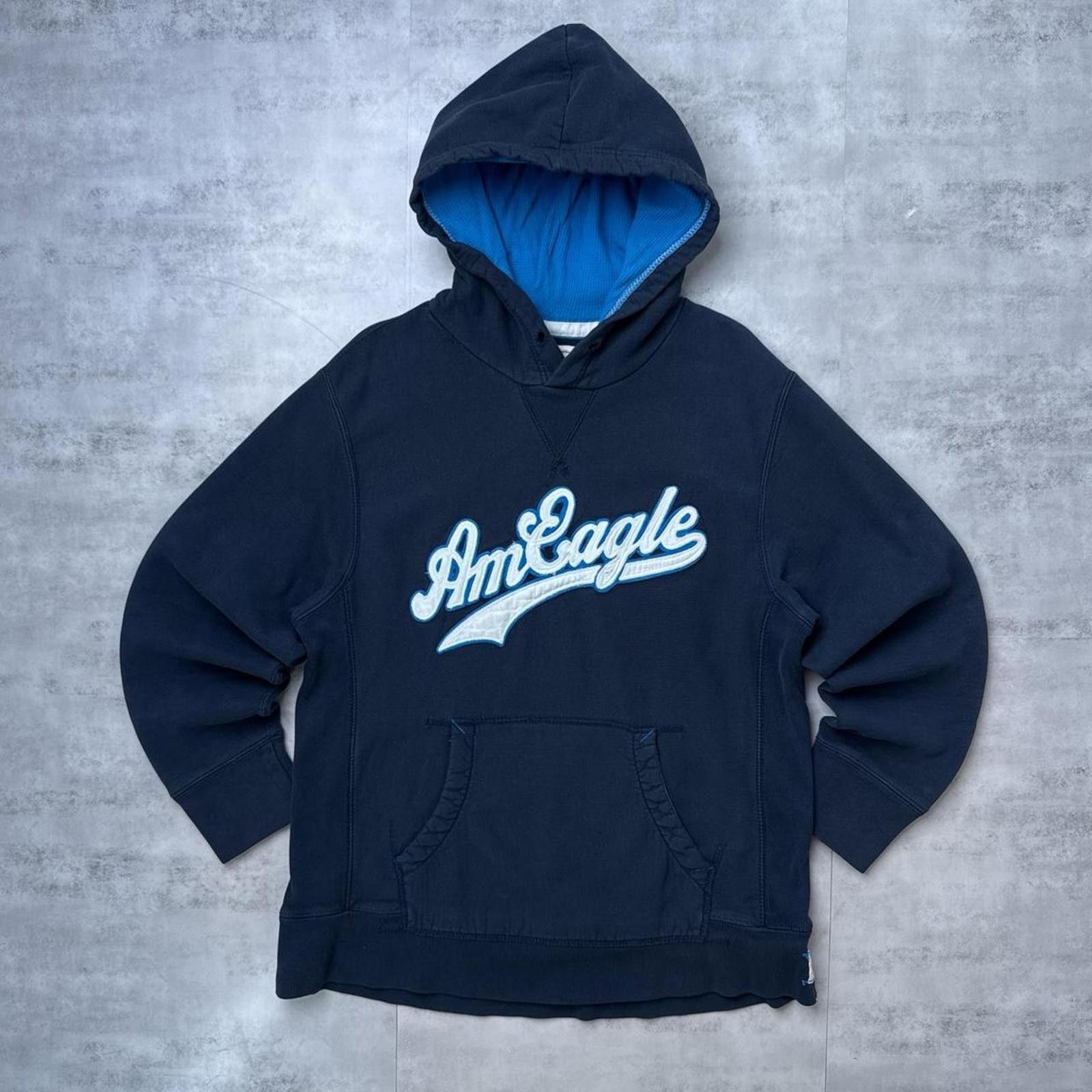 American Eagle Outfitters Y2K American Eagle 00s Blue Hoodie Jacket Size US L / EU 52-54 / 3 - 1 Thumbnail