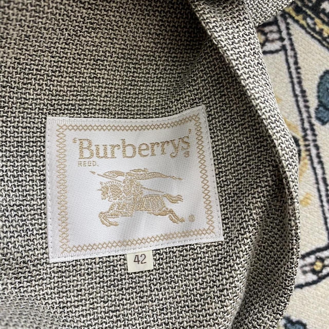 Burberry Vintage 90’ BURBERRY LONDON Herringbone 2 Button Blazer Coat Size 40R - 4 Thumbnail