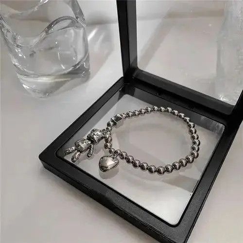Jewelry Stainless Steel 🐻 Bear Love Charm Bracelet Unisex Size ONE SIZE - 2 Thumbnail