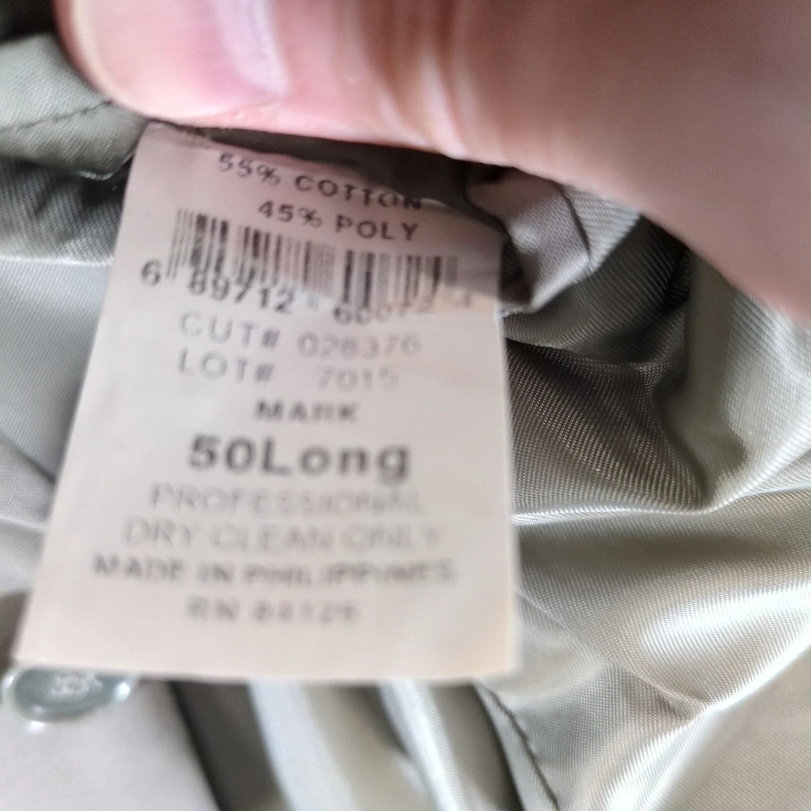 Other Jeffrey Banks Mark Perfect Poplin Taupe Blazer Men's 50L Size 50L - 6 Thumbnail