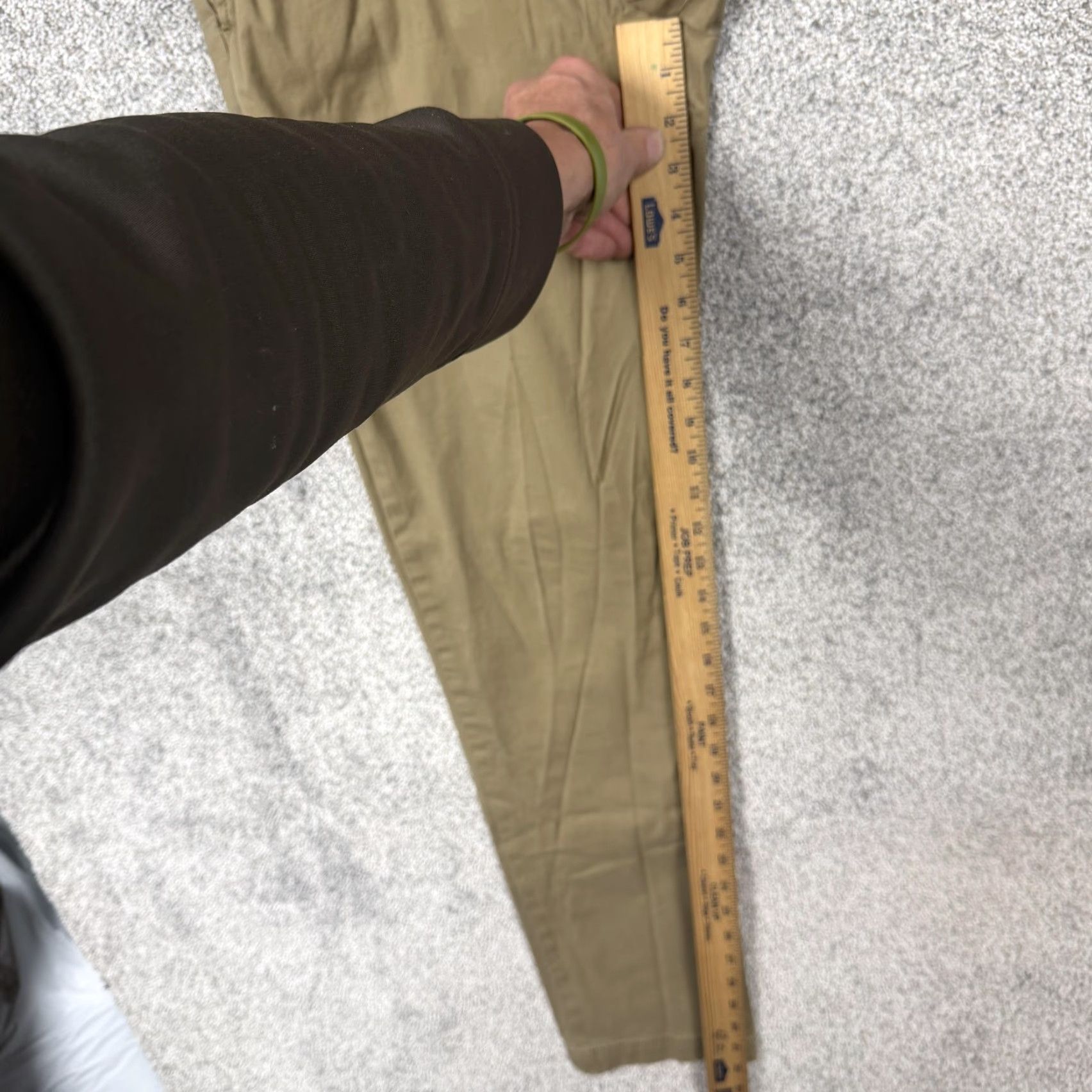 Banana Republic Banana Republic Lived-In Chino Pants Mens 33x32 Brown Skinny Fit Khaki Preppy Size US 33 - 4 Thumbnail