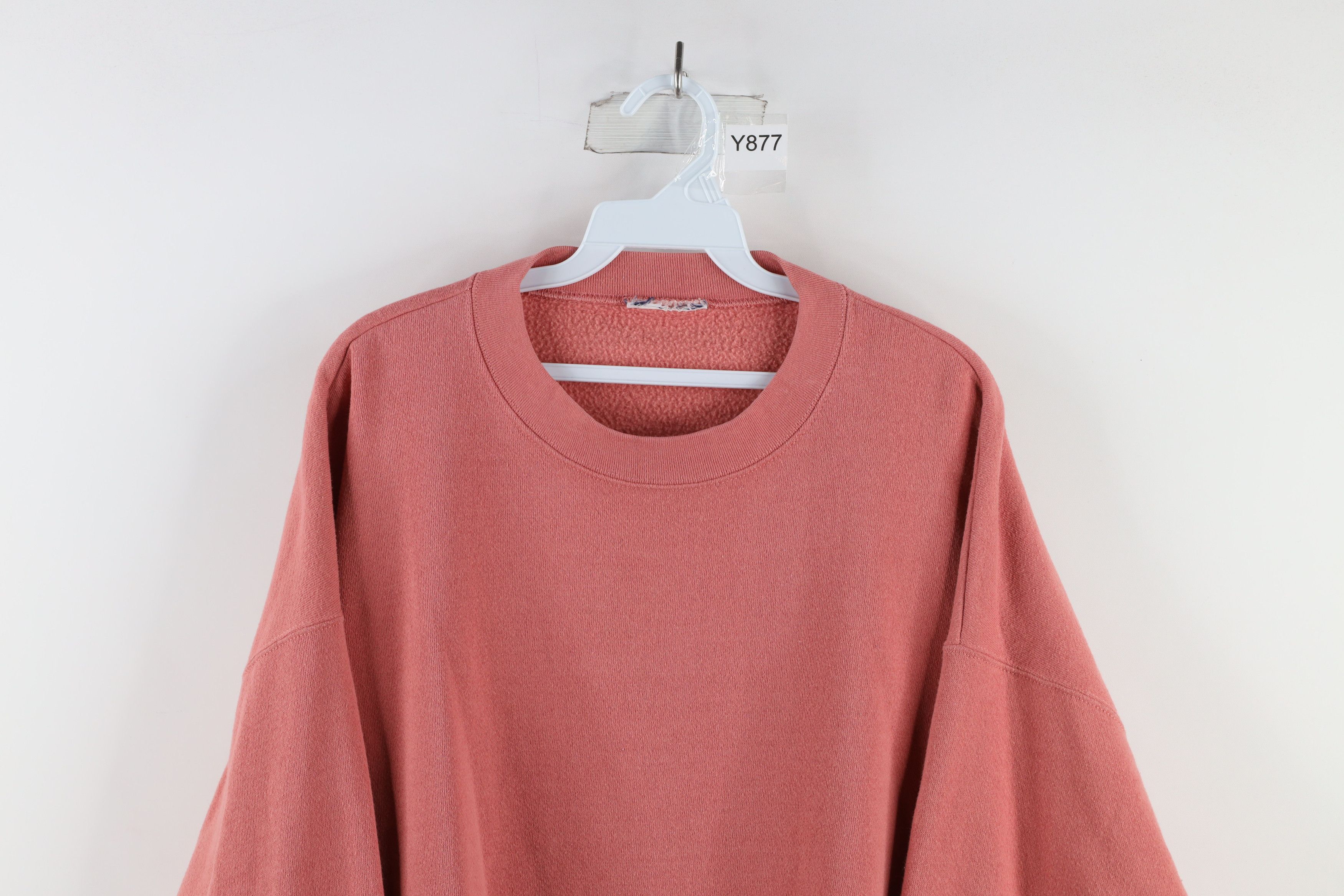 Vintage Vintage 90s Streetwear Blank Crewneck Sweatshirt Blush Pink Size 3XL / US 20-22 - 2 Thumbnail