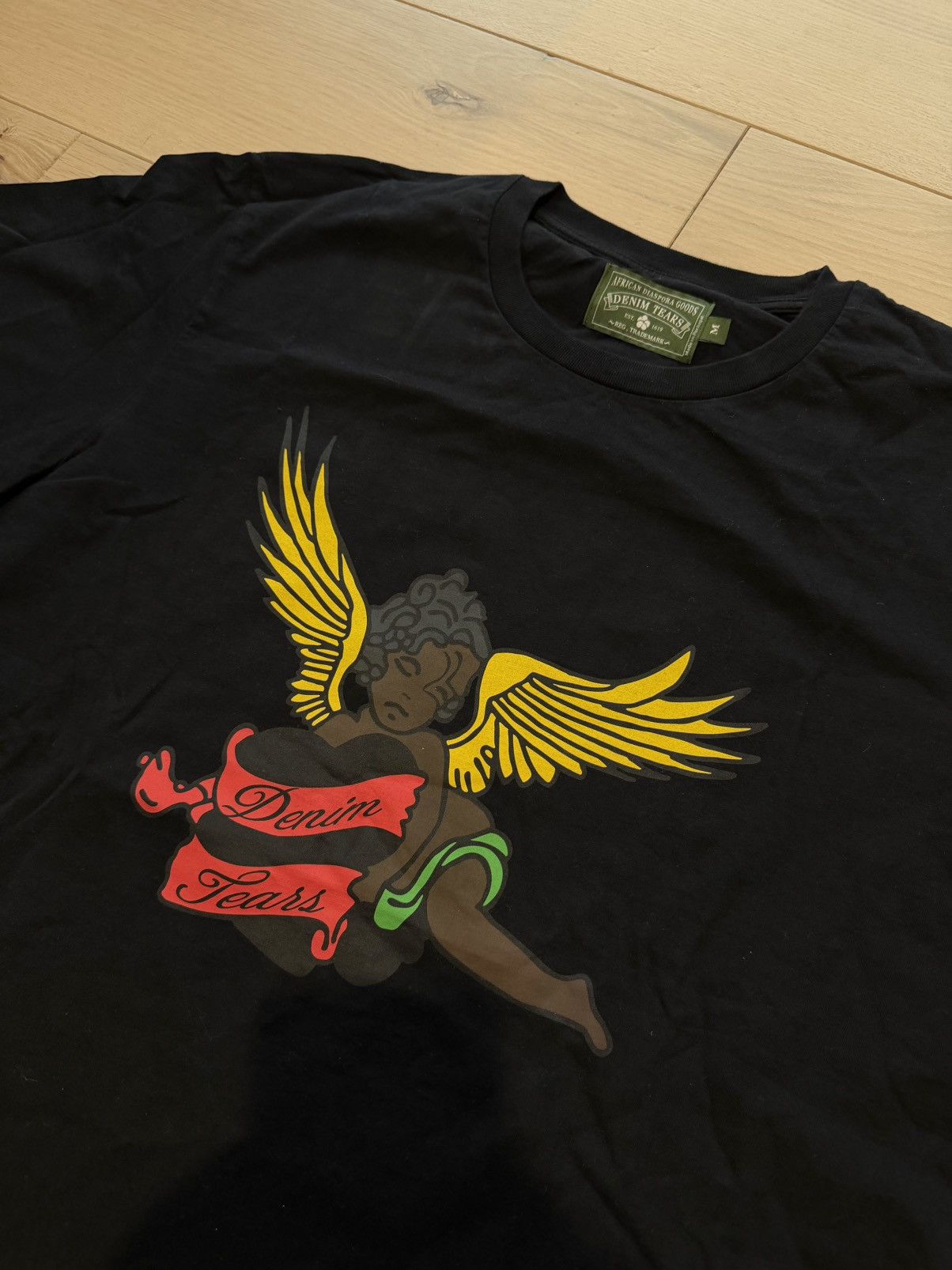 DENIM TEARS Denim Tears Black Cherub Tee Size US M / EU 48-50 / 2 - 3 Thumbnail