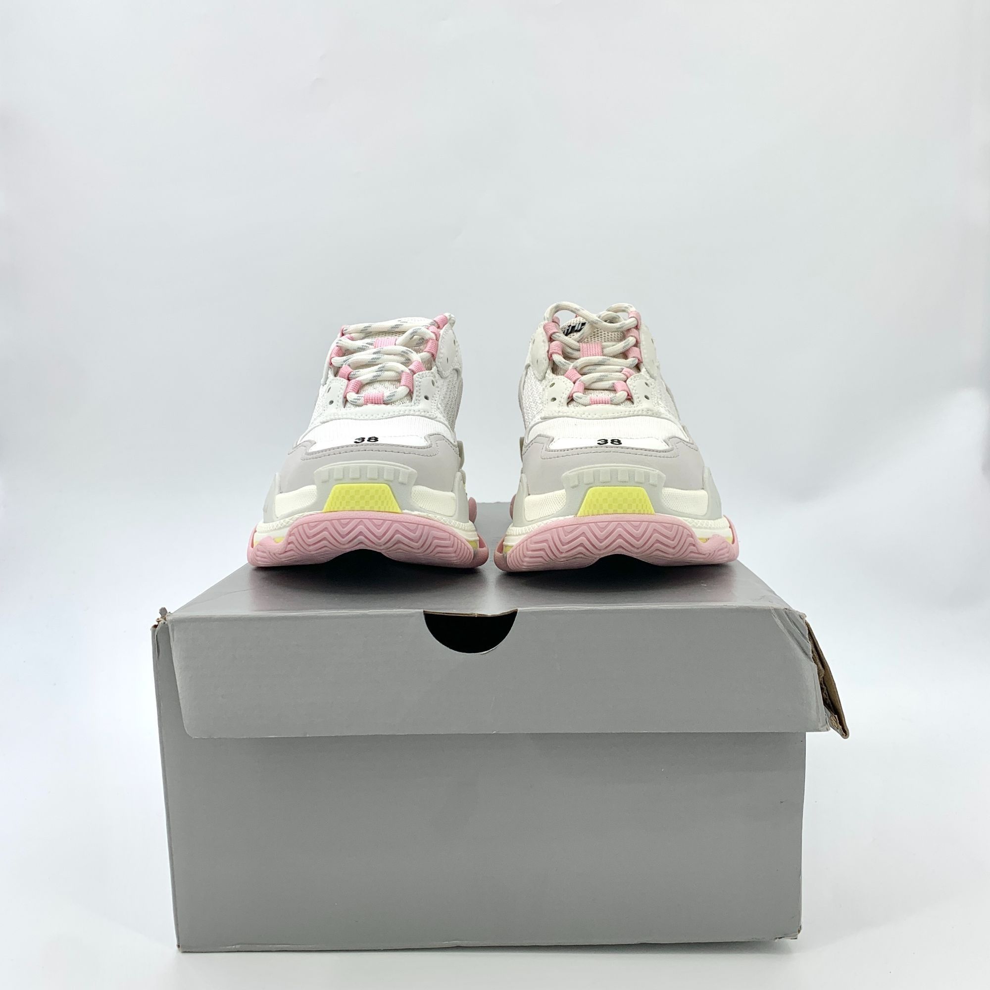 Balenciaga Balenciaga Triples Pastel Low-Top Thick Sole Sneakers (Size Size US 8 / IT 38 - 1 Thumbnail
