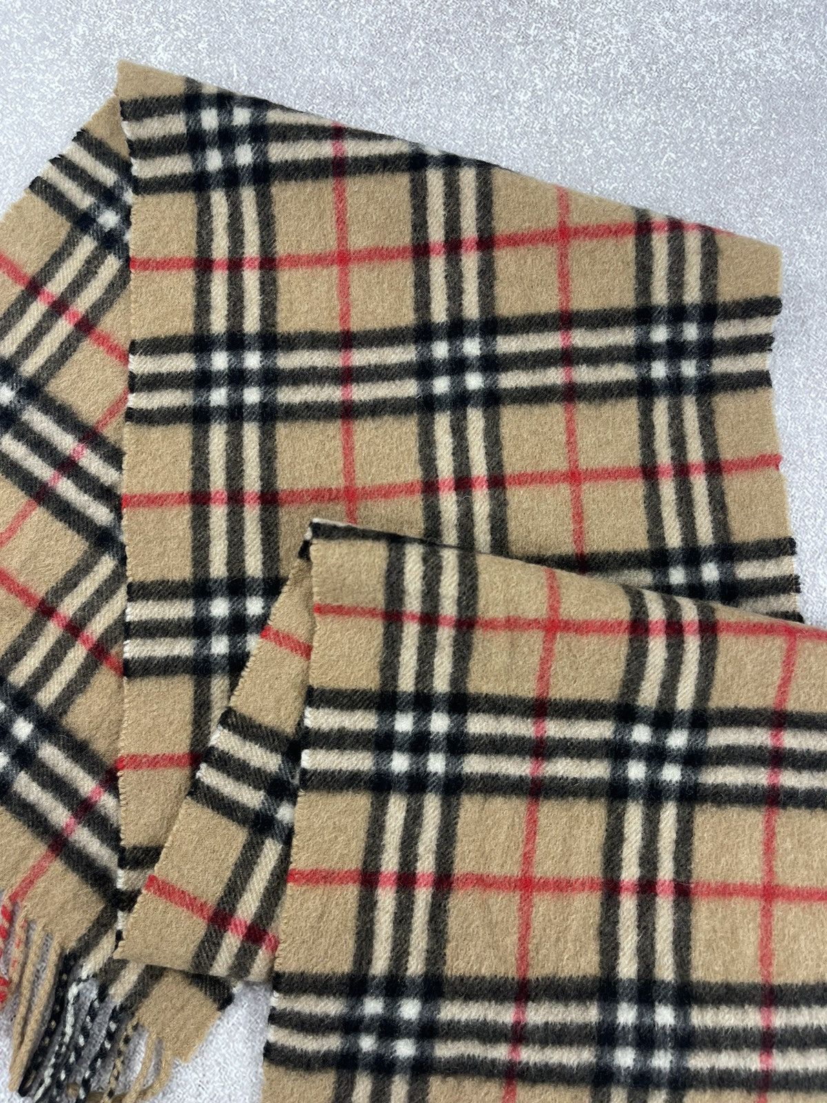 Burberry × Vintage Vintage Burberry Cashmere Scarf Muffler Novacheck OS Size ONE SIZE - 3 Thumbnail