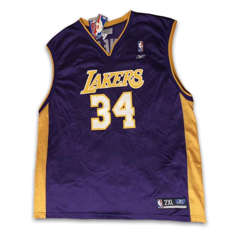 image of NBA x Reebok 2000 Reebok L.a Lakers Shaquille O’Neal 34 Jersey Size Xxl in Purple, Men's