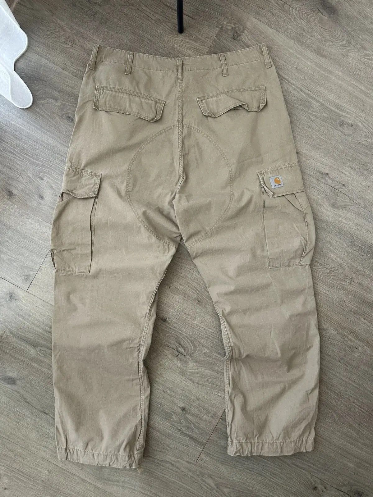 Carhartt Wip Vintage Carhartt Cargo Beige Baggy Pants Size US 36 / EU 52 - 2 Thumbnail