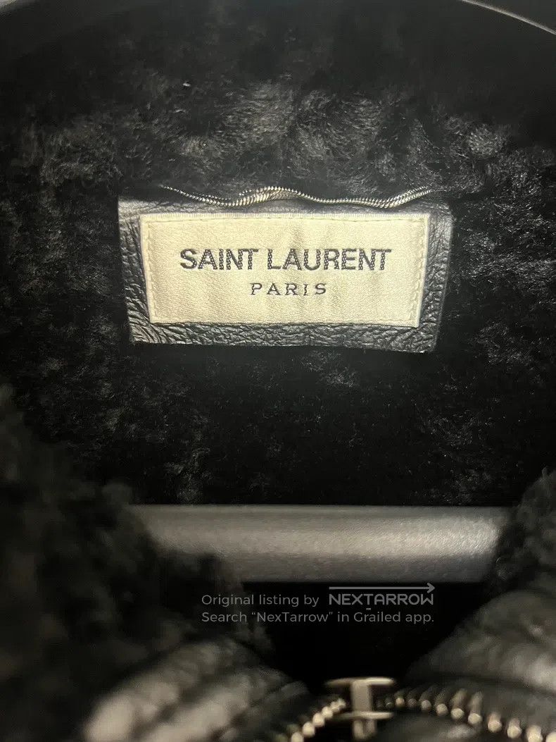 Saint Laurent Paris Saint Laurent Paris Leather and Fur Integrated Biker Jacke Size US M / EU 48-50 / 2 - 3 Thumbnail