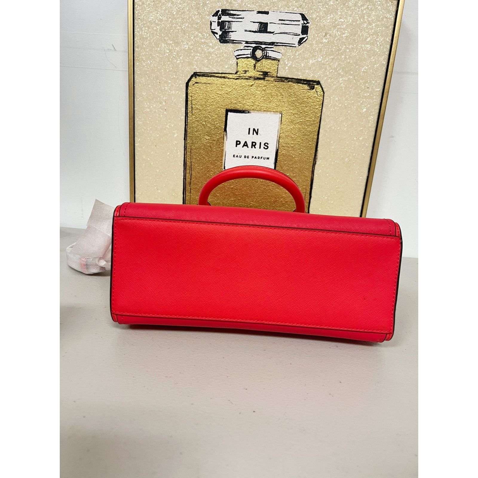 Michael Kors Michael Kors 35T0GWXM2L Hope Medium Saffiano Leather Satchel Size ONE SIZE - 7 Thumbnail