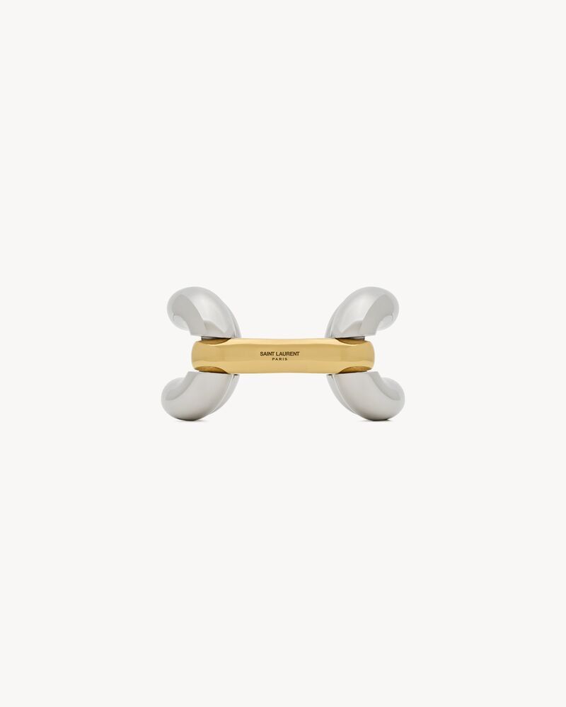 Saint Laurent Paris o1s1wg110126 792716 Size: OS / Duo Link Bracelet in Metal Size ONE SIZE - 2 Thumbnail