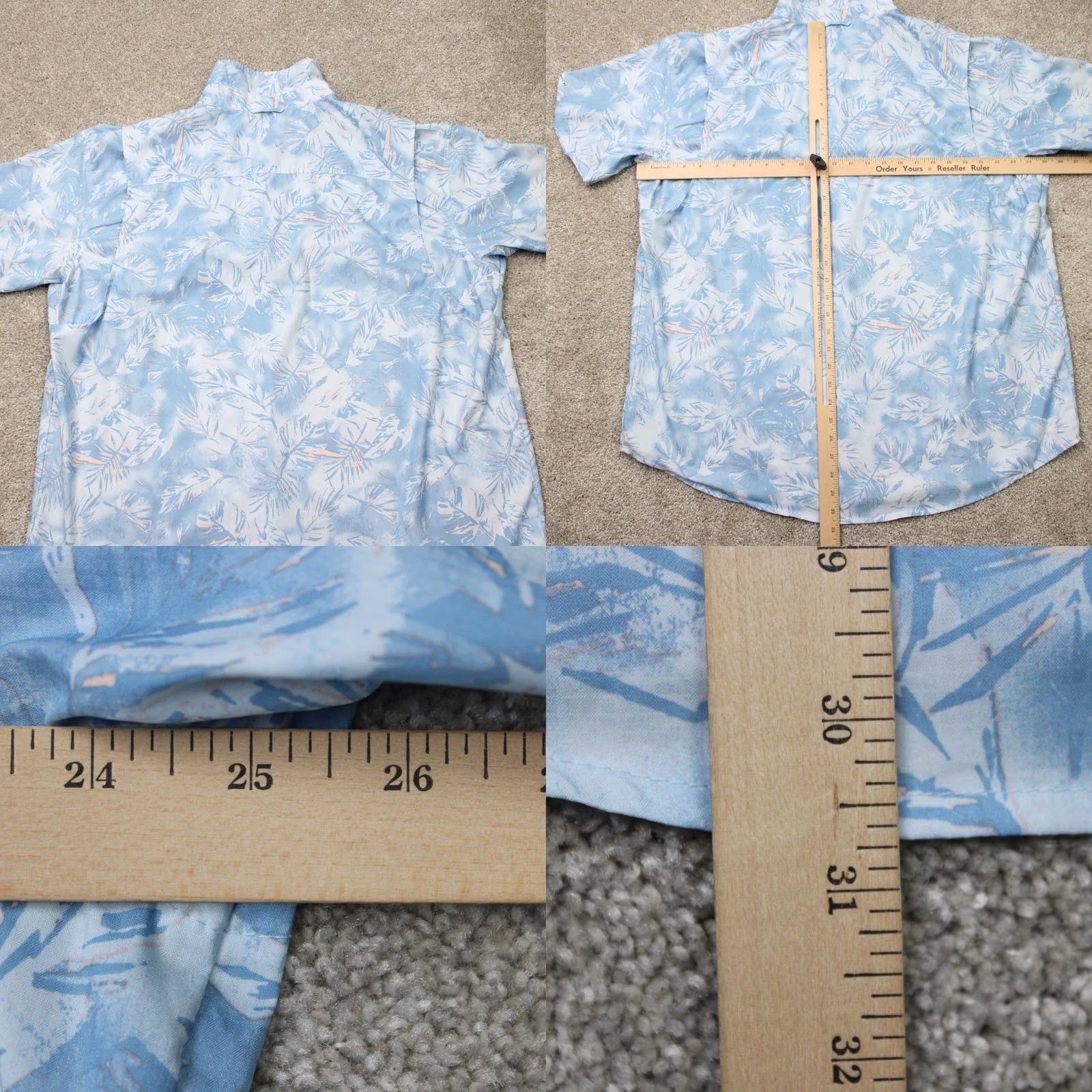 Vintage Columbia Shirt Mens XL Blue Floral Utilizer Printed Woven Short Sleeve Button Up Size US XL / EU 56 / 4 - 9 Thumbnail
