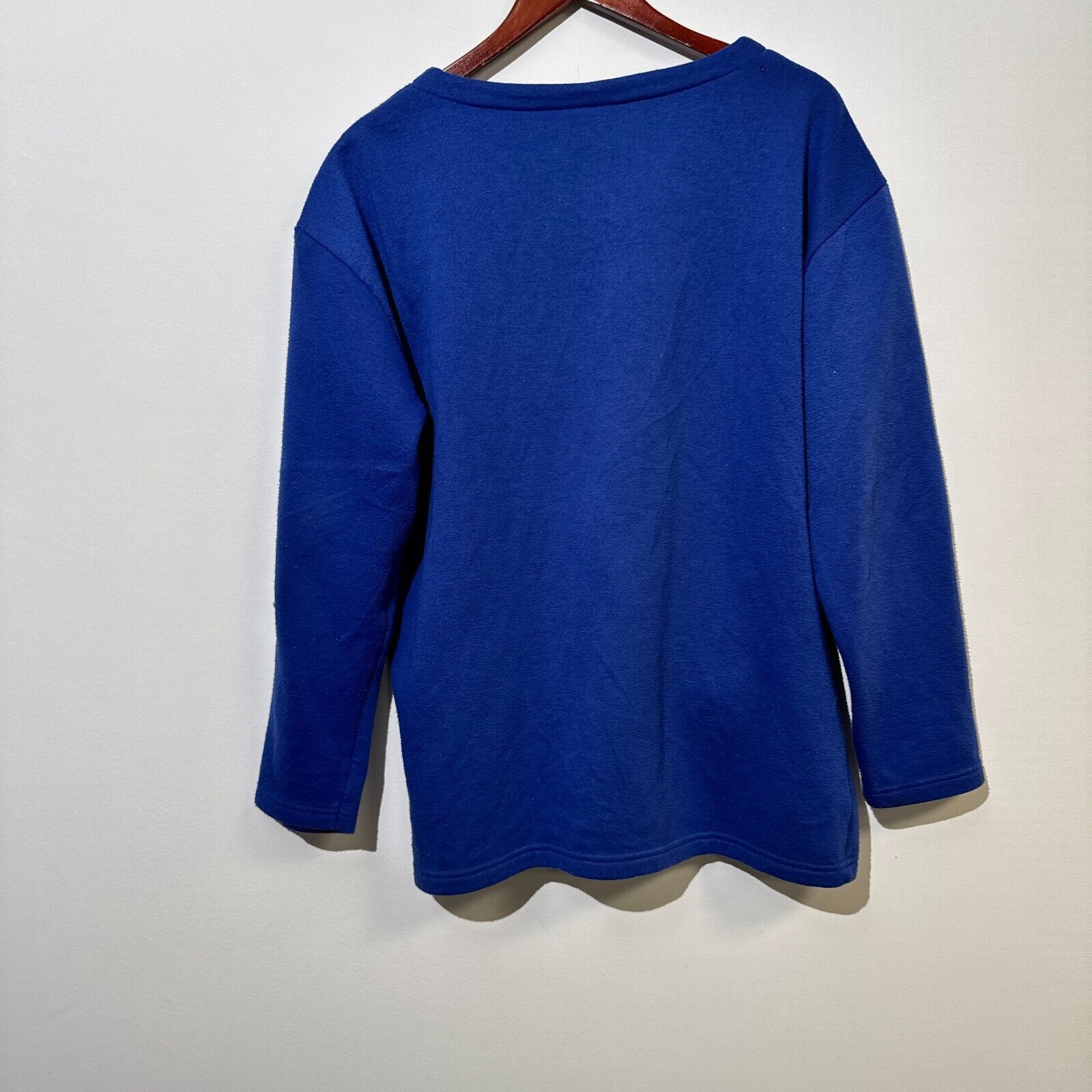 Vintage Vintage Unisex Blue Cotton Cardigan Size M/L Regular Fit 90s Size US L / EU 52-54 / 3 - 10 Thumbnail