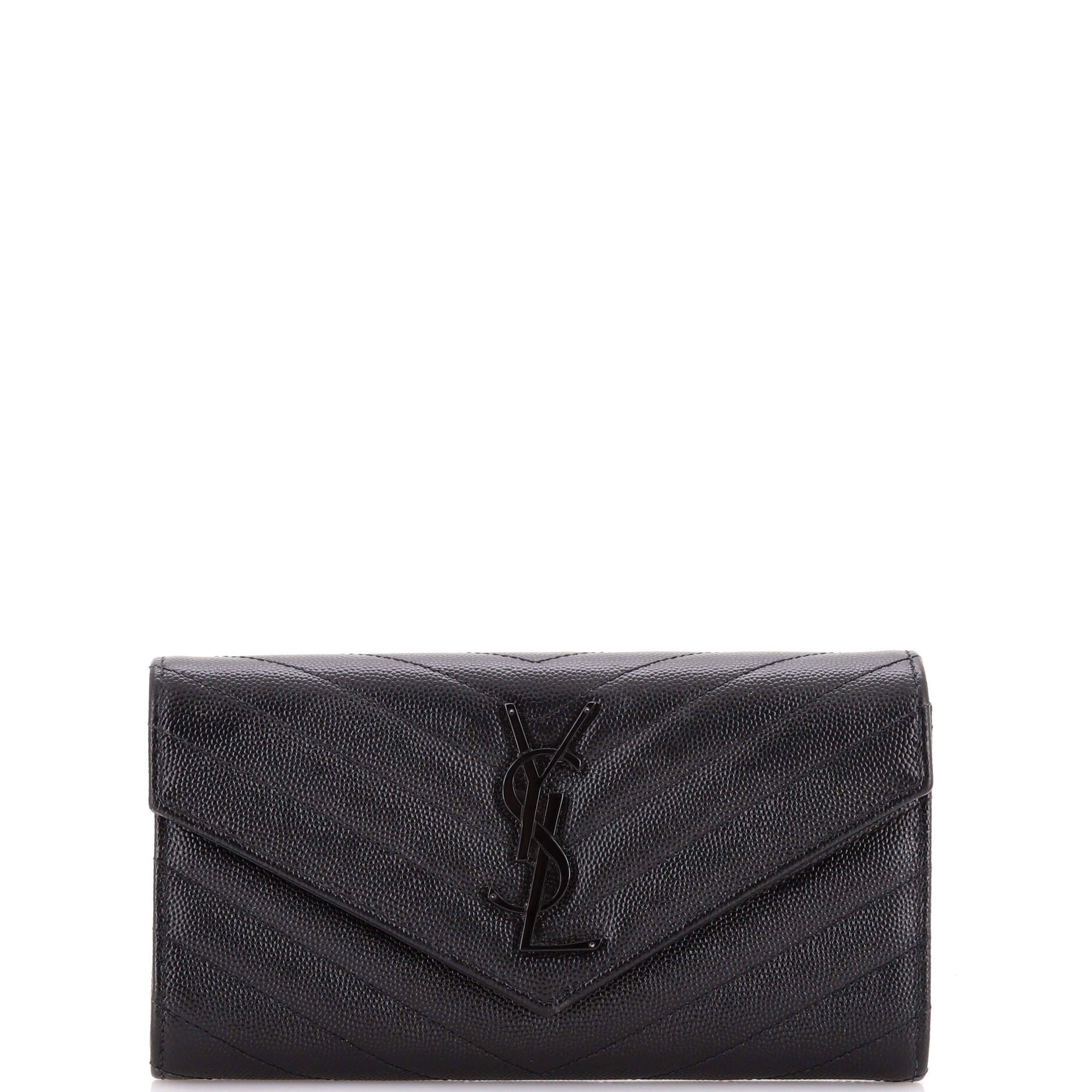 Saint Laurent Paris Classic Monogram Flap Wallet Size ONE SIZE - 1 Thumbnail