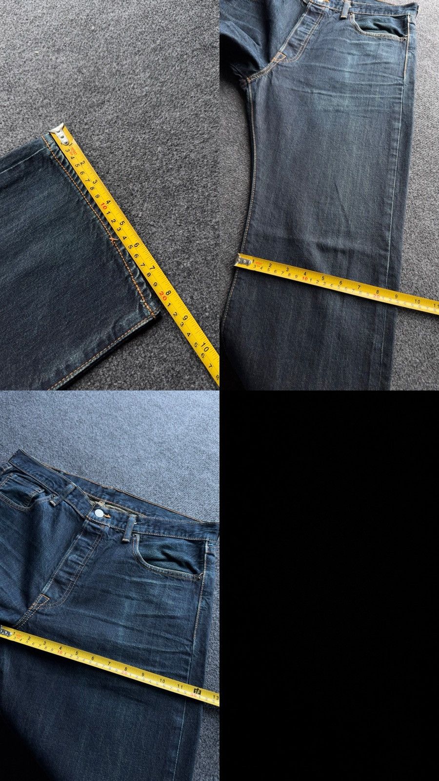Levi's Levi’s 501 Original Straight Faded Denim Punk Retro Jeans Size US 34 / EU 50 - 20 Thumbnail