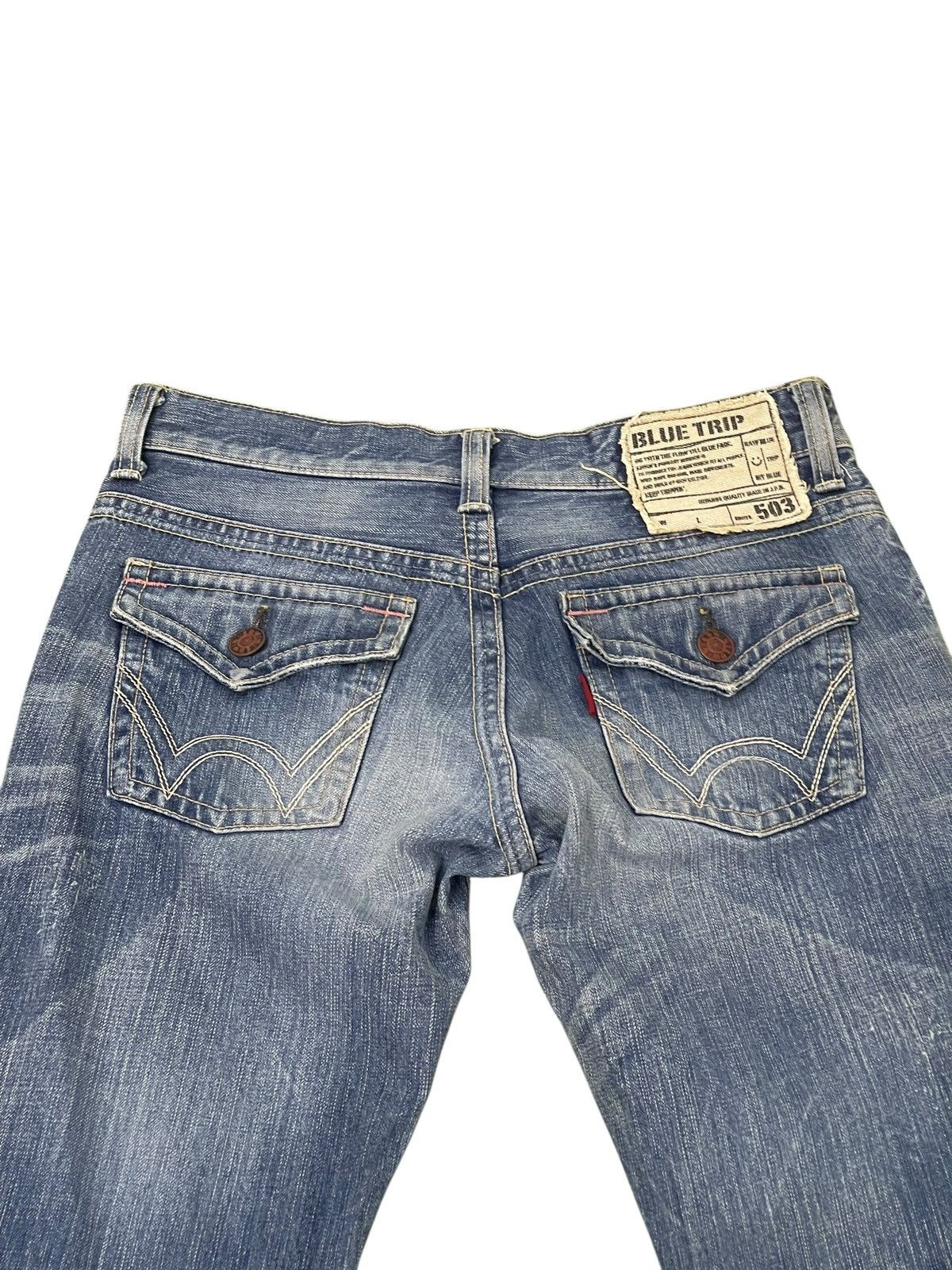 If Six Was Nine Flare Jeans Edwin Japan Distress Low Rise Boot Cut 2🟦0 Size US 30 / EU 46 - 17 Thumbnail
