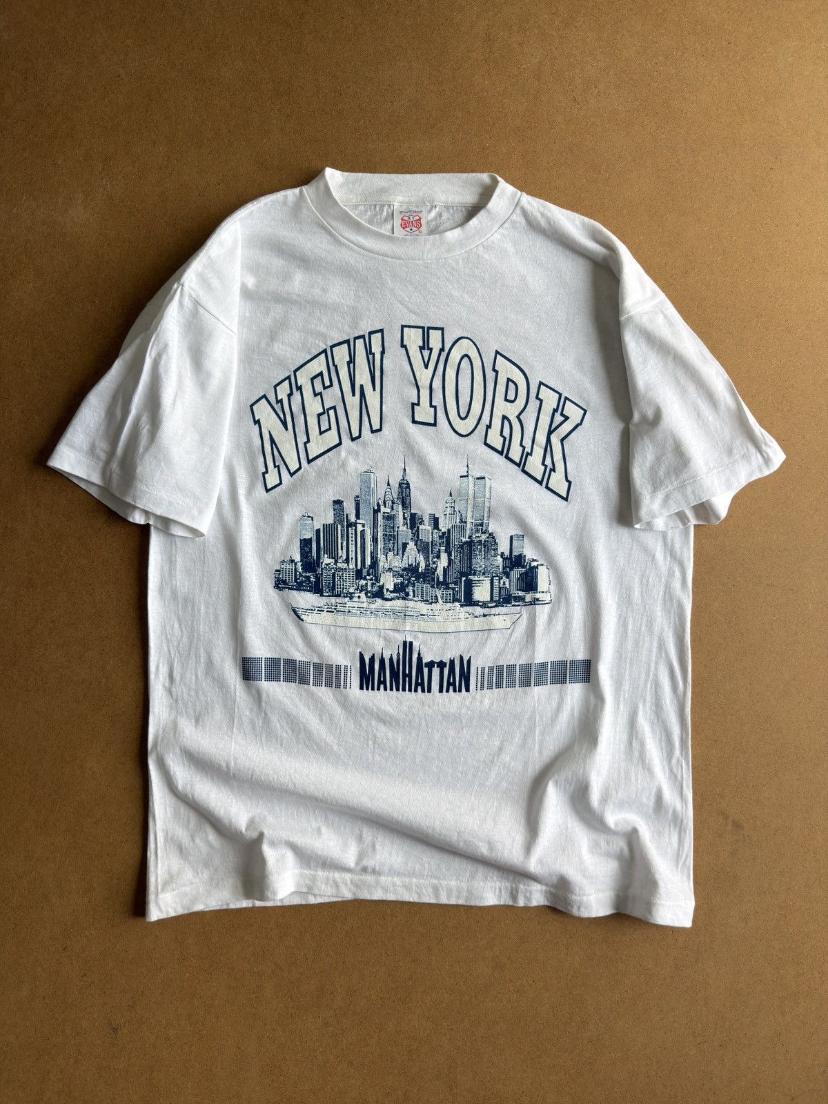 Vintage Vintage 90s Manhattan New York City Promo Single Stitch Tee Size US XL / EU 56 / 4 - 1 Thumbnail