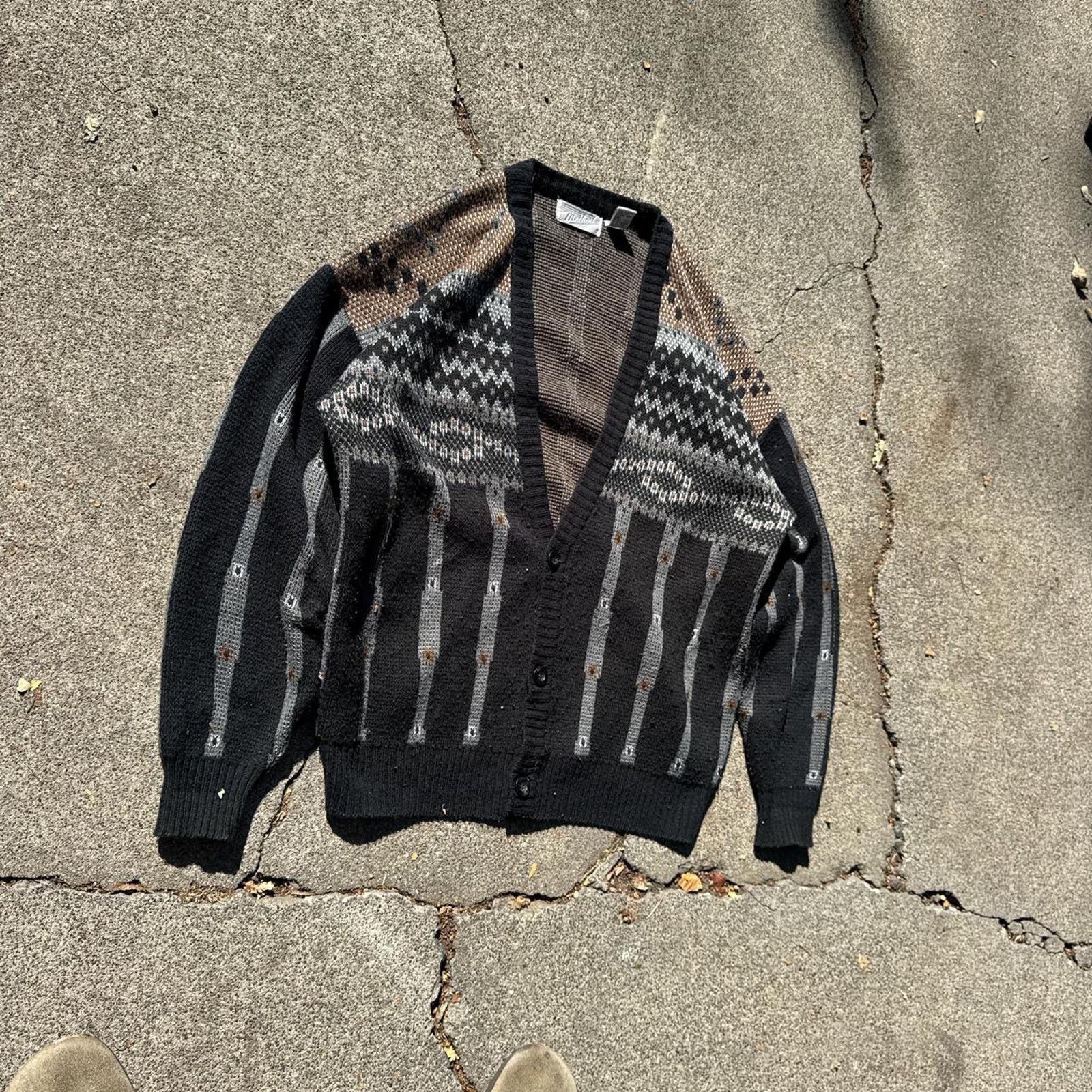 Method Vintage Method Knit Cardigan Abstract Design – Size XL Size XL / US 12-14 / IT 48-50 - 2 Thumbnail