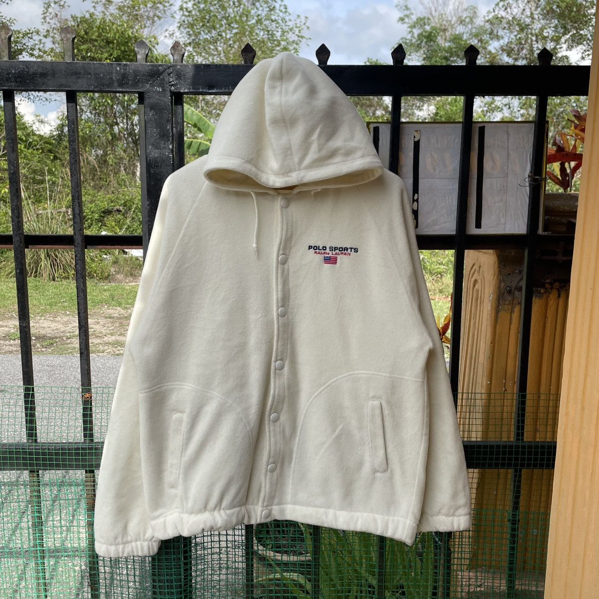 Polo Ralph Lauren 🔥Polo Sport Ralph Lauren Snap Buttons Hooded Fleece Jacket Size US M / EU 48-50 / 2 - 1 Thumbnail