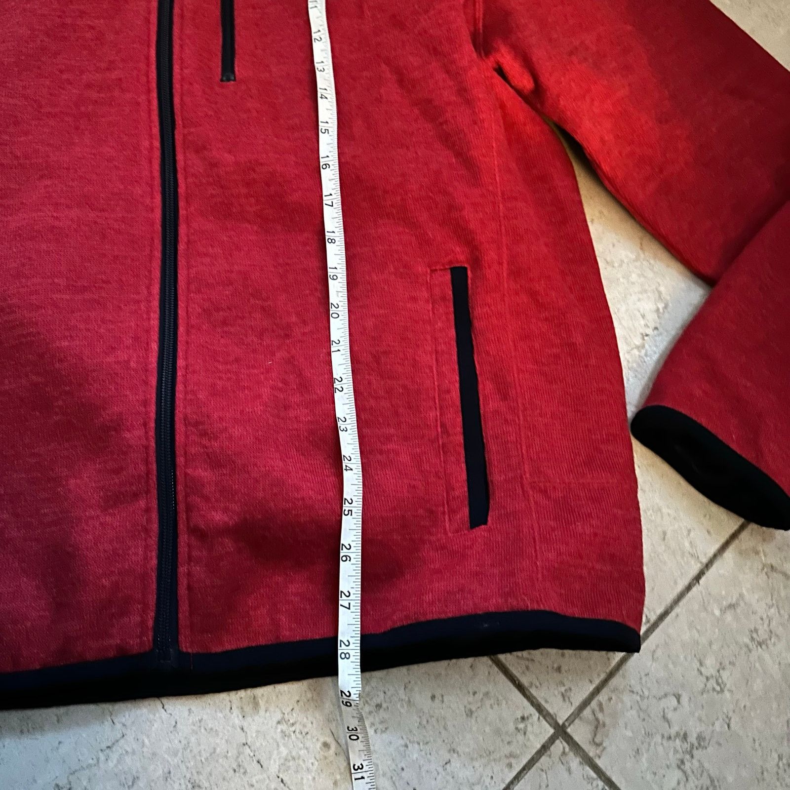 johnnie-O Johnnie-O XL Jacket Red Coastal Fleece Lined Zip Pockets Size US XL / EU 56 / 4 - 4 Thumbnail