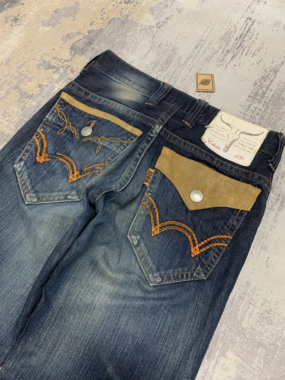 Edwin EDWIN XVS WESTERN COWBOY STYLE LOW RISE JEANS Size US 29 - 11 Thumbnail
