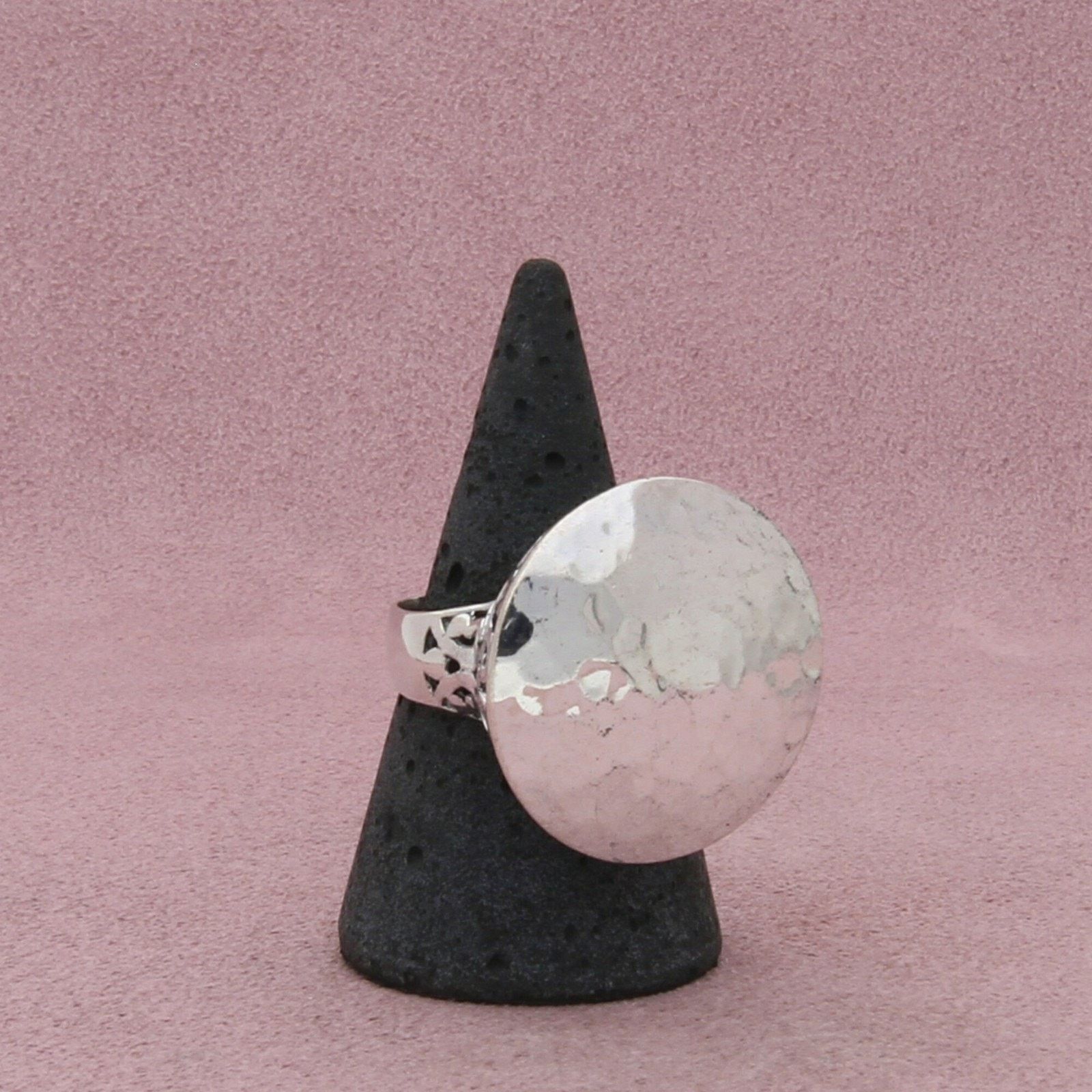 Sterling Silver sterling silver chunky hammered scroll ring size 9.25 Size ONE SIZE - 3 Thumbnail
