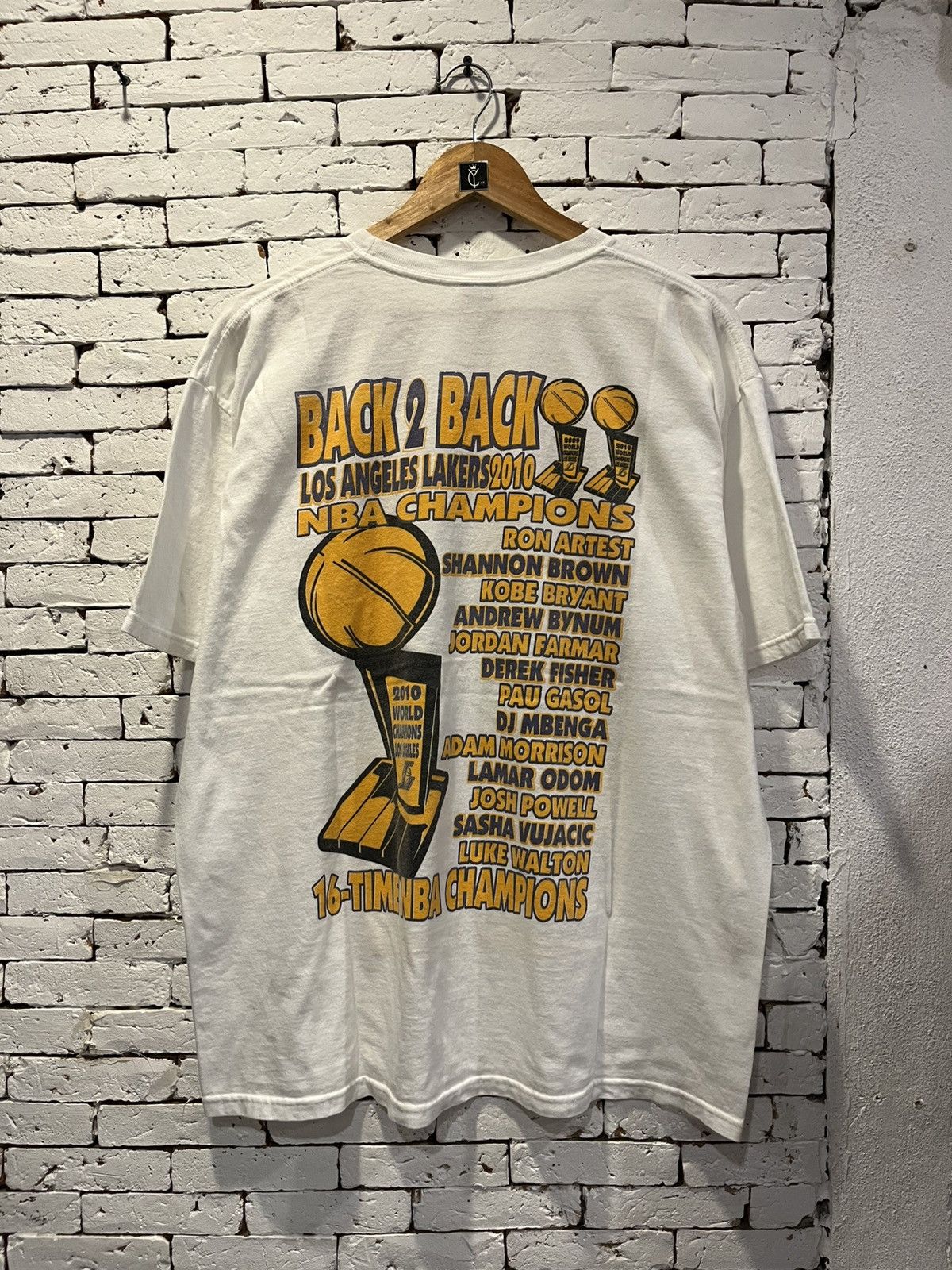 NBA Vintage 2010 NBA LA Lakers Champions T-Shirt Size US XL / EU 56 / 4 - 2 Thumbnail