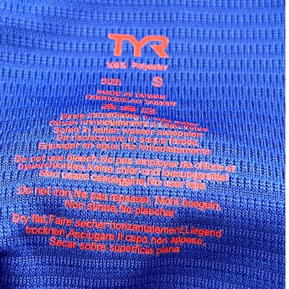Other TYR Mens Alliance Tech Tee Tshirt Textured Royal Blue Small Size US S / EU 44-46 / 1 - 5 Thumbnail