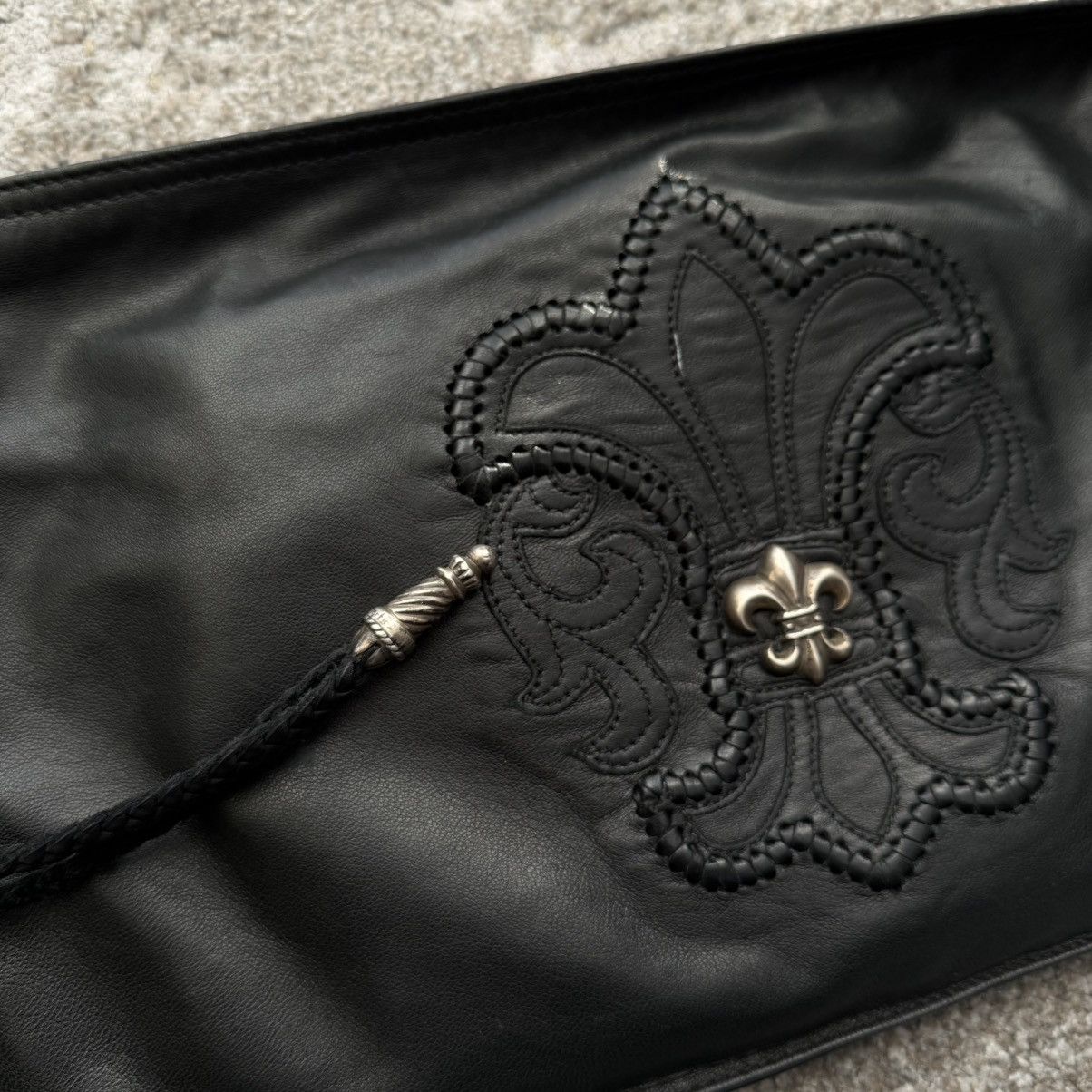 Chrome Hearts Chrome Hearts Black Fleur Leather Pouch Size ONE SIZE - 3 Thumbnail