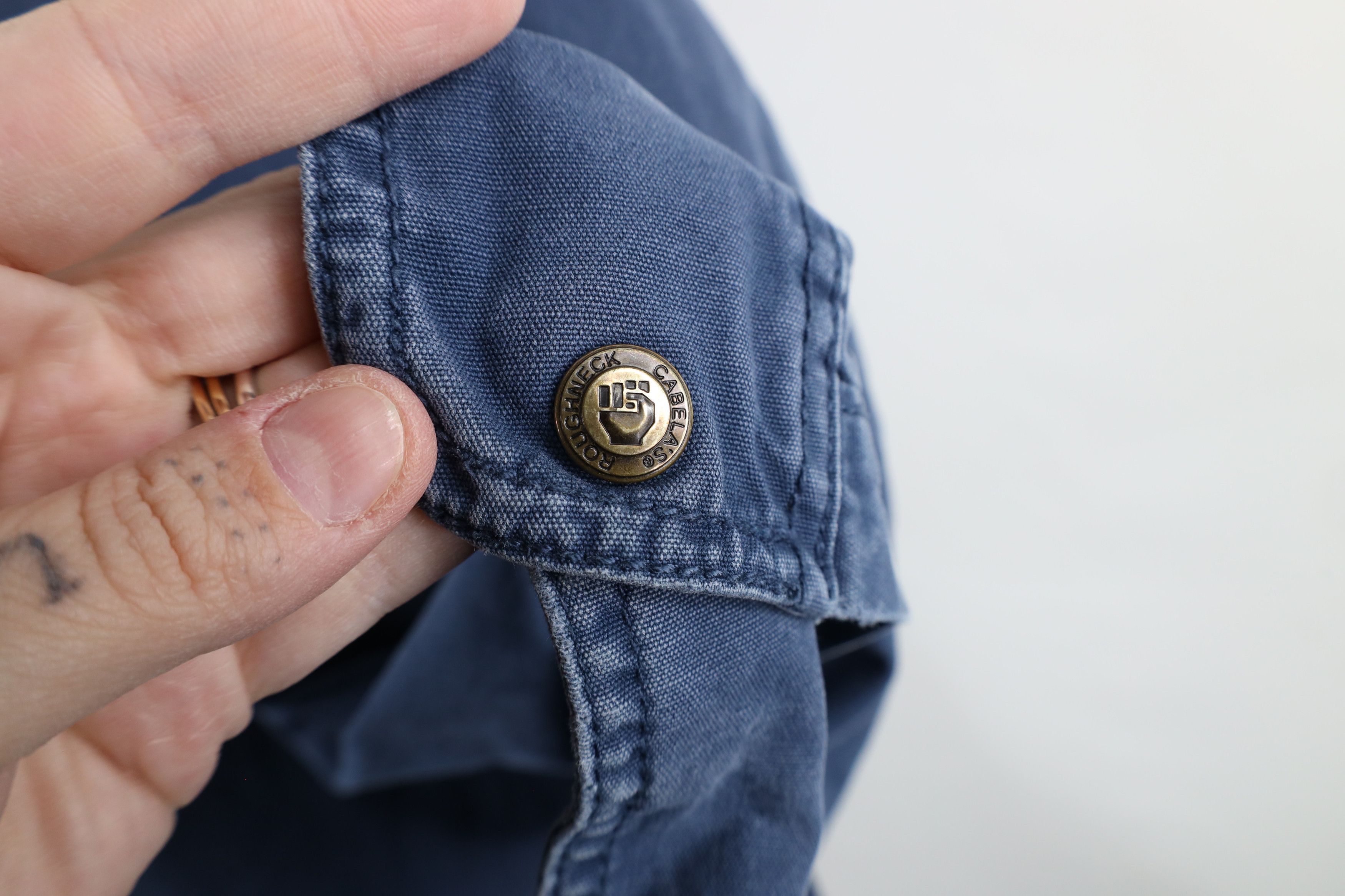 Cabelas × Vintage Vintage Cabelas Heavyweight Canvas Button Shirt Jacket Jac Size US XL / EU 56 / 4 - 4 Thumbnail