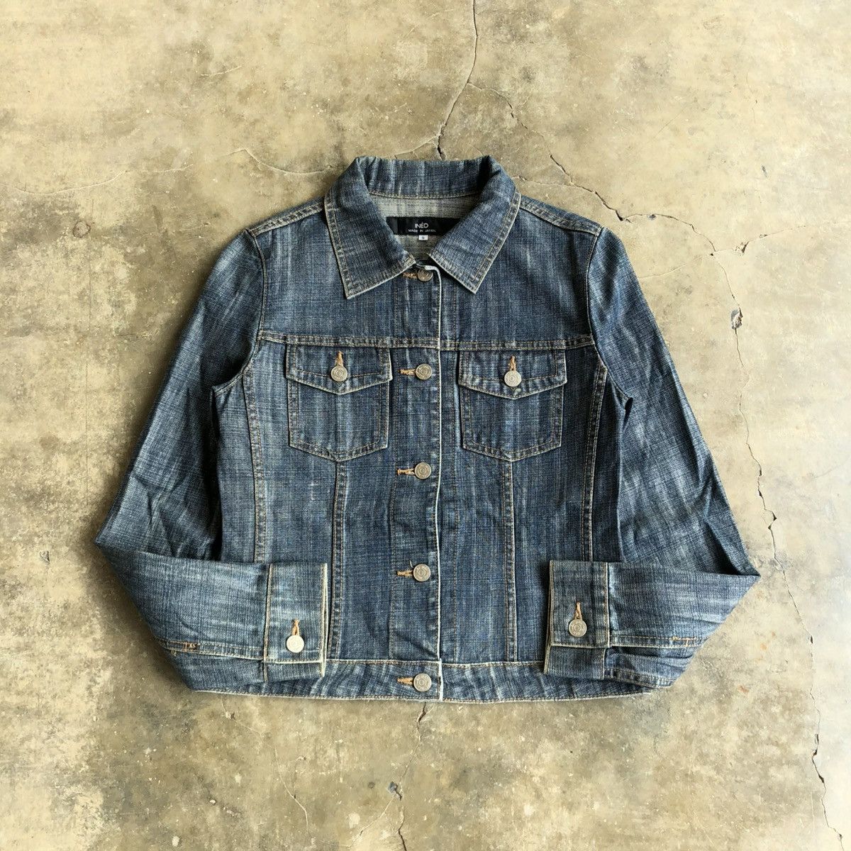 Yohji Yamamoto 🇯🇵 Vintage Ined Japan by Yohji Yamamoto Cropped Denim Jacket Size US XS / EU 42 / 0 - 6 Thumbnail