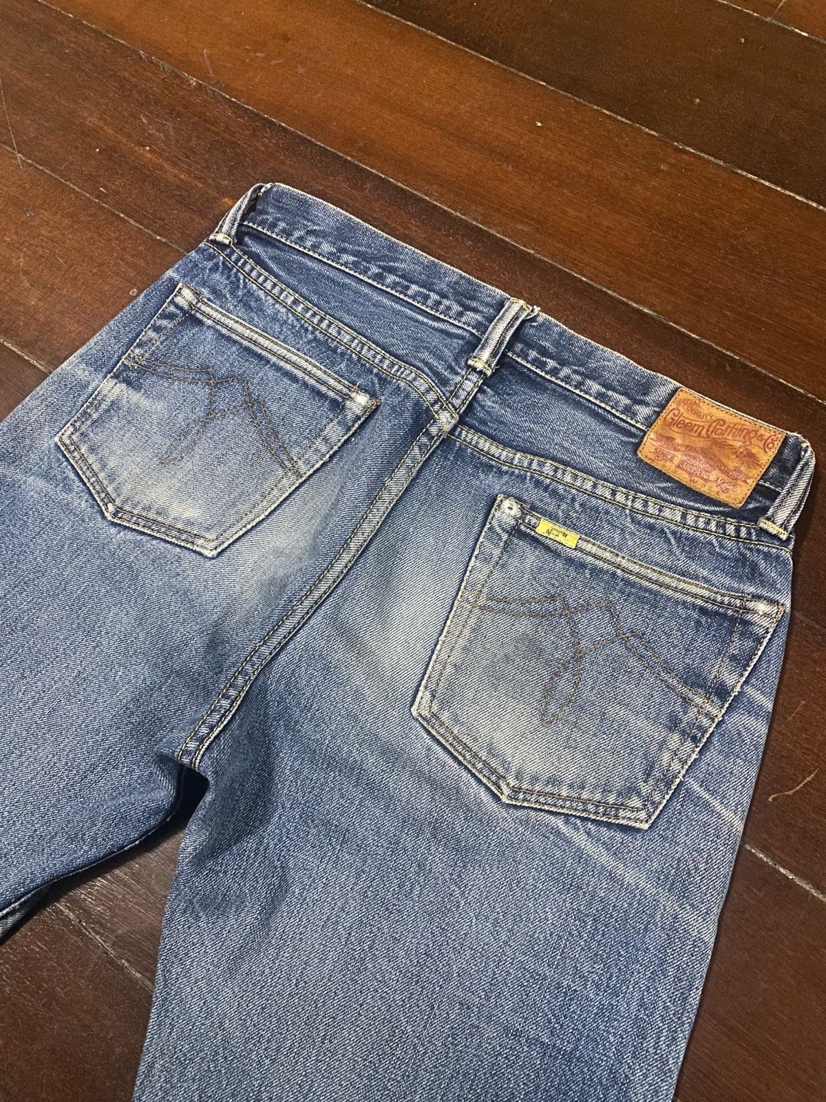 Warehouse vintage GLEEM CLOTHING japanes brand selvedge mud wash faded Size US 32 / EU 48 - 14 Thumbnail
