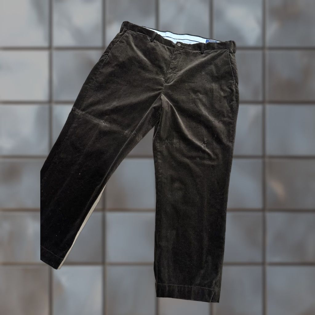 Ralph Lauren Ralph Lauren Pants Mens 42x29 Brown Corduroy Stretch Chino NWT Vintage No Size US 42 / EU 58 - 1 Thumbnail
