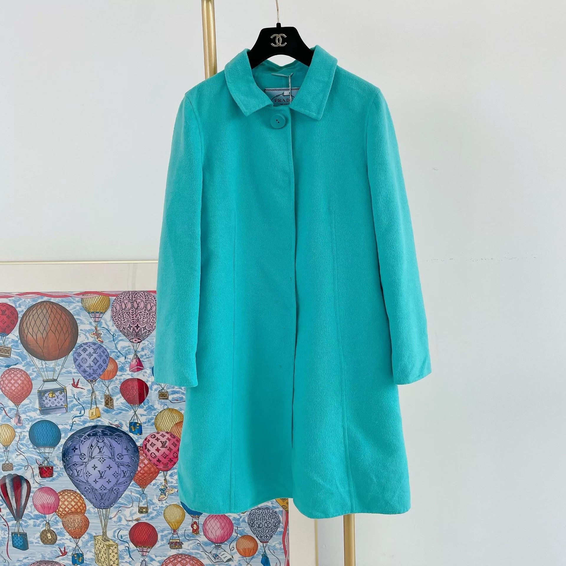 Prada Prada Blue Coat Size 38 Size US M / EU 48-50 / 2 - 1 Thumbnail