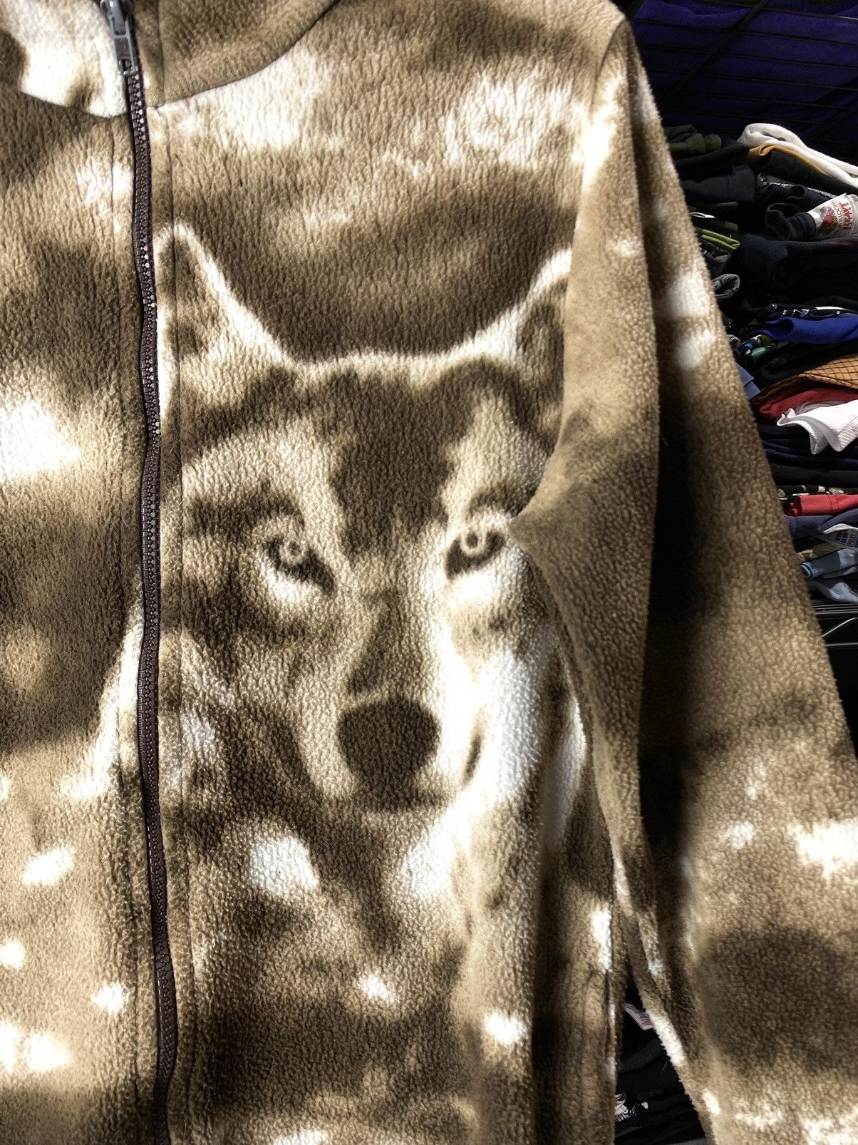 Other 90’s Vintage Wolf Fleece Jacket Vtg Hype Supreme Style Size S / US 4 / IT 40 - 3 Thumbnail