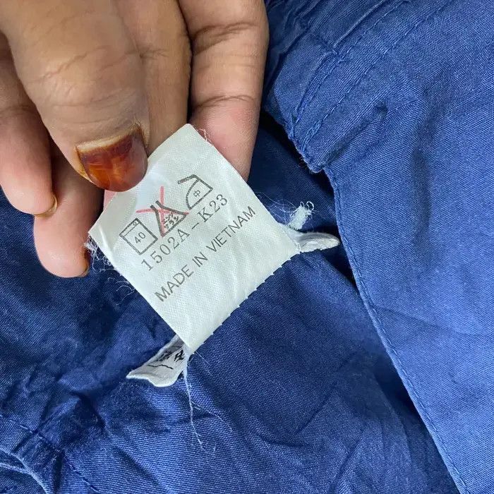 Vintage Vtg 80’ HITACHI JAPAN BUILCARE Indigo Jacket Windbreaker Size US XL / EU 56 / 4 - 8 Thumbnail
