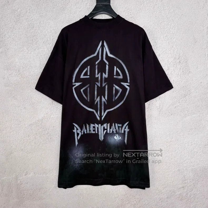Balenciaga Balenciaga Double B Mud Dyed Logo Printed Short Sleeve T-S Size US M / EU 48-50 / 2 - 1 Thumbnail