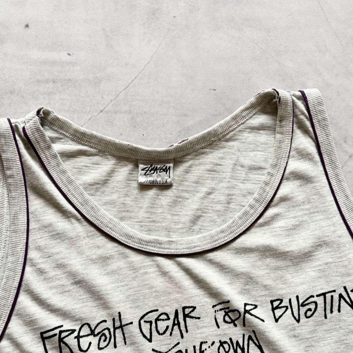 Stussy 90s Stussy Archive Big Logo Distressed Y2K Tank Top Size US M / EU 48-50 / 2 - 3 Thumbnail