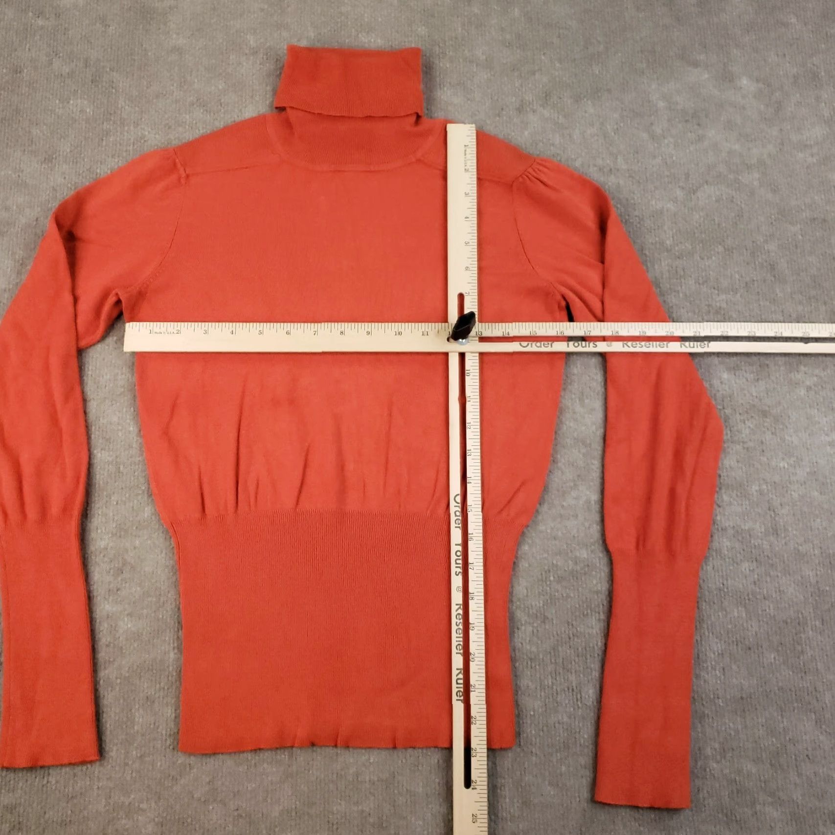 Escada VINTAGE Escada Sport Sweater Womens Small Orange Turtleneck Lightweight Pullover Casual Size S / US 4 / IT 40 - 2 Thumbnail