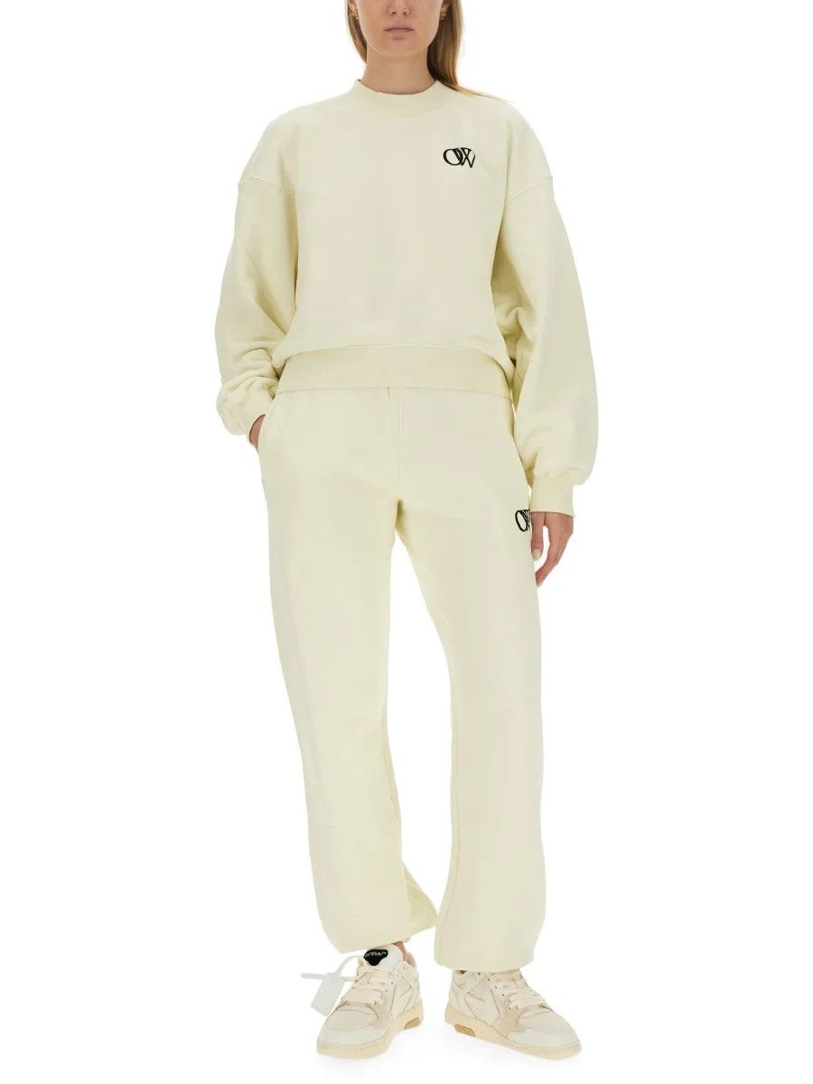 Off-White o1s22i1n0824 Crewneck Sweatshirt in White Size M / US 6-8 / IT 42-44 - 2 Thumbnail