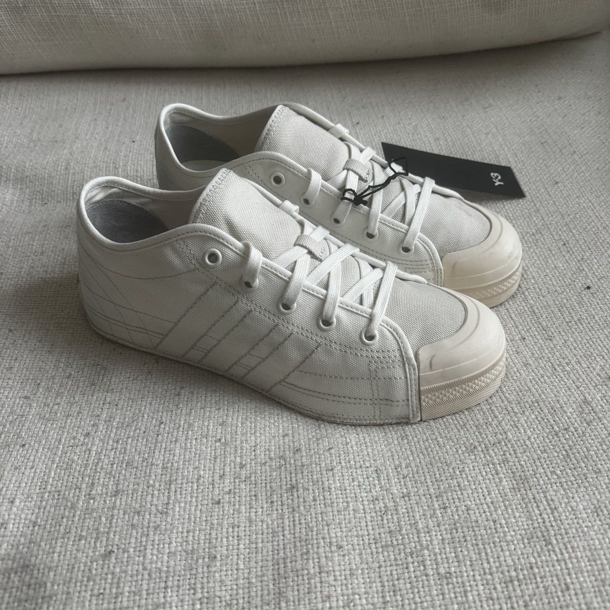 Adidas × Y-3 Adidas Y-3 Nizza Low in White Talc Size US 8.5 / EU 41-42 - 1 Thumbnail