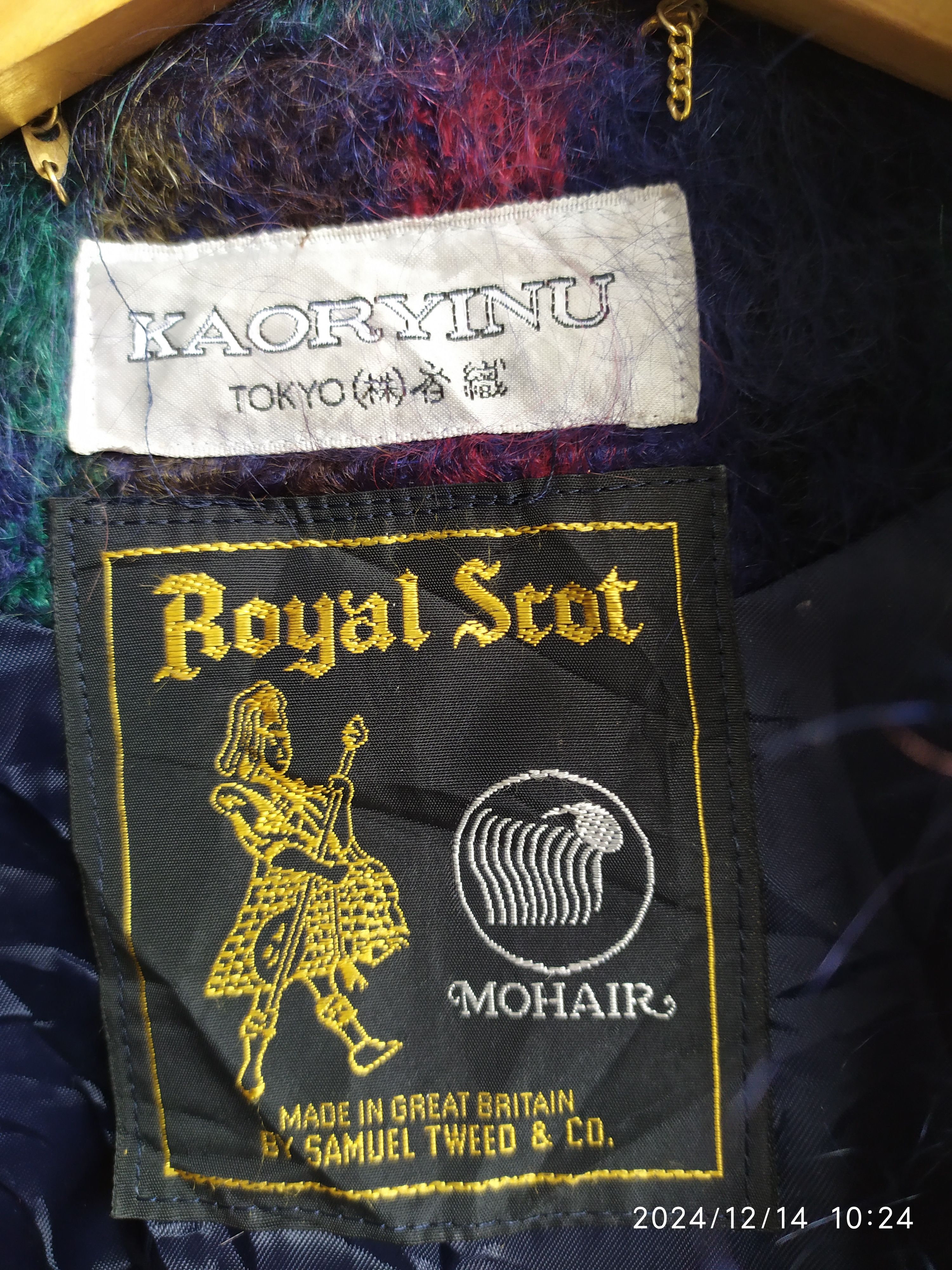 Designer × Vintage Royal Scot Mohair By Samuel Tweed For Kaoryinu Tokyo Coat Size US L / EU 52-54 / 3 - 9 Thumbnail