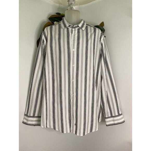Ralph Lauren Vintage Ralph Lauren Polo Jeans White and Black Button Down Size US XL / EU 56 / 4 - 4 Thumbnail