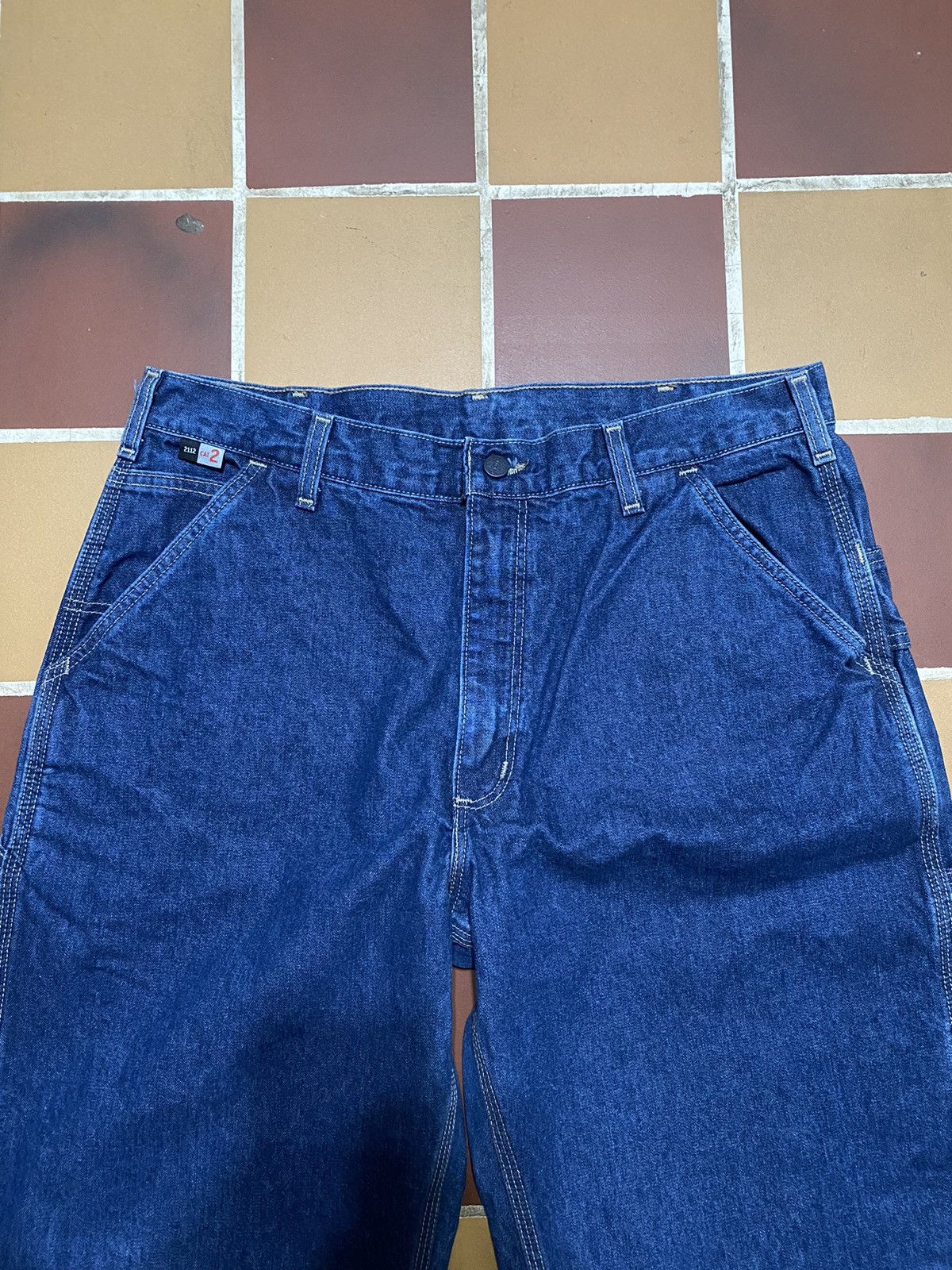 Carhartt Vintage Carhartt Fire Retardant Carpenter Jeans 36x34 Size US 36 / EU 52 - 2 Thumbnail