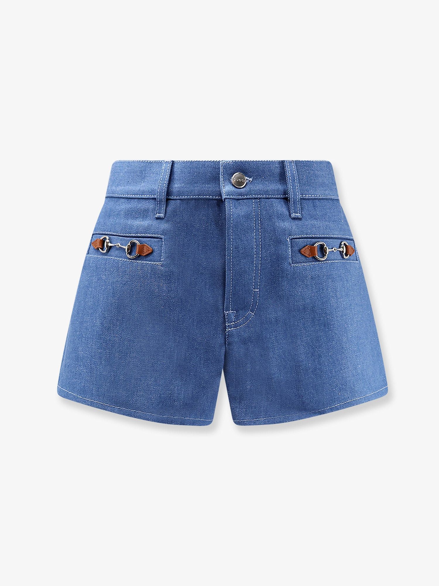Gucci Gucci Cotton shorts with frontal iconic Horsebits Tag Size 26 Women - USA Tariffs Included Size 26" / US 2 / IT 38 - 1 Thumbnail