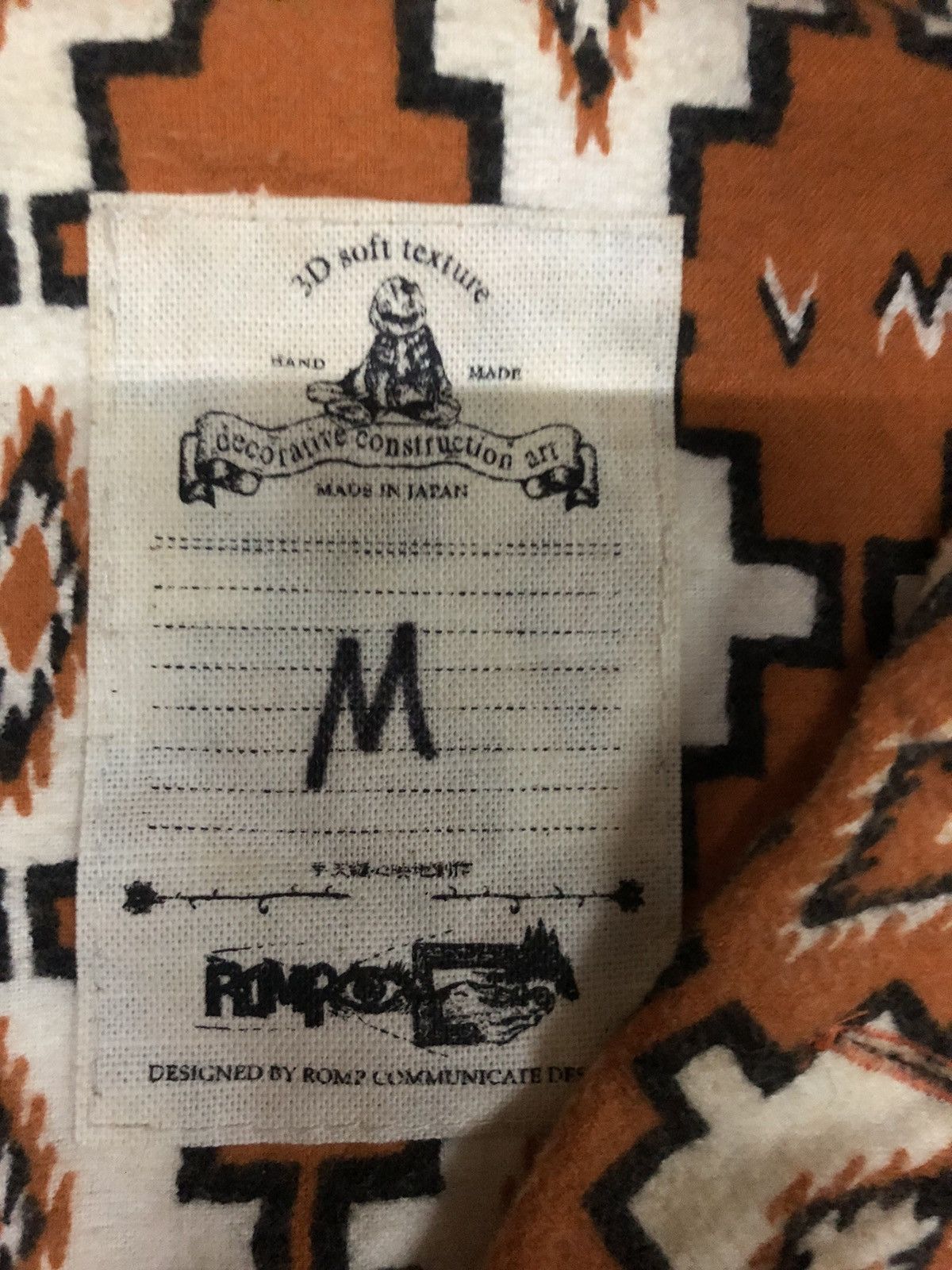 Japanese Brand 3D Soft Texture Romp native aztec button Ups Shirt Size US M / EU 48-50 / 2 - 3 Thumbnail