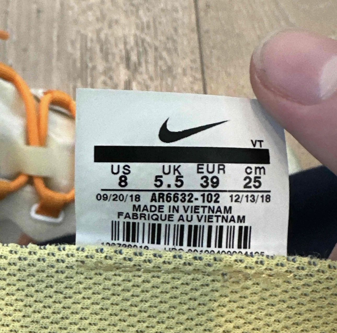 Nike Nike Air VaporMax 2019 White Orange Peel Size US 8 / IT 38 - 7 Thumbnail